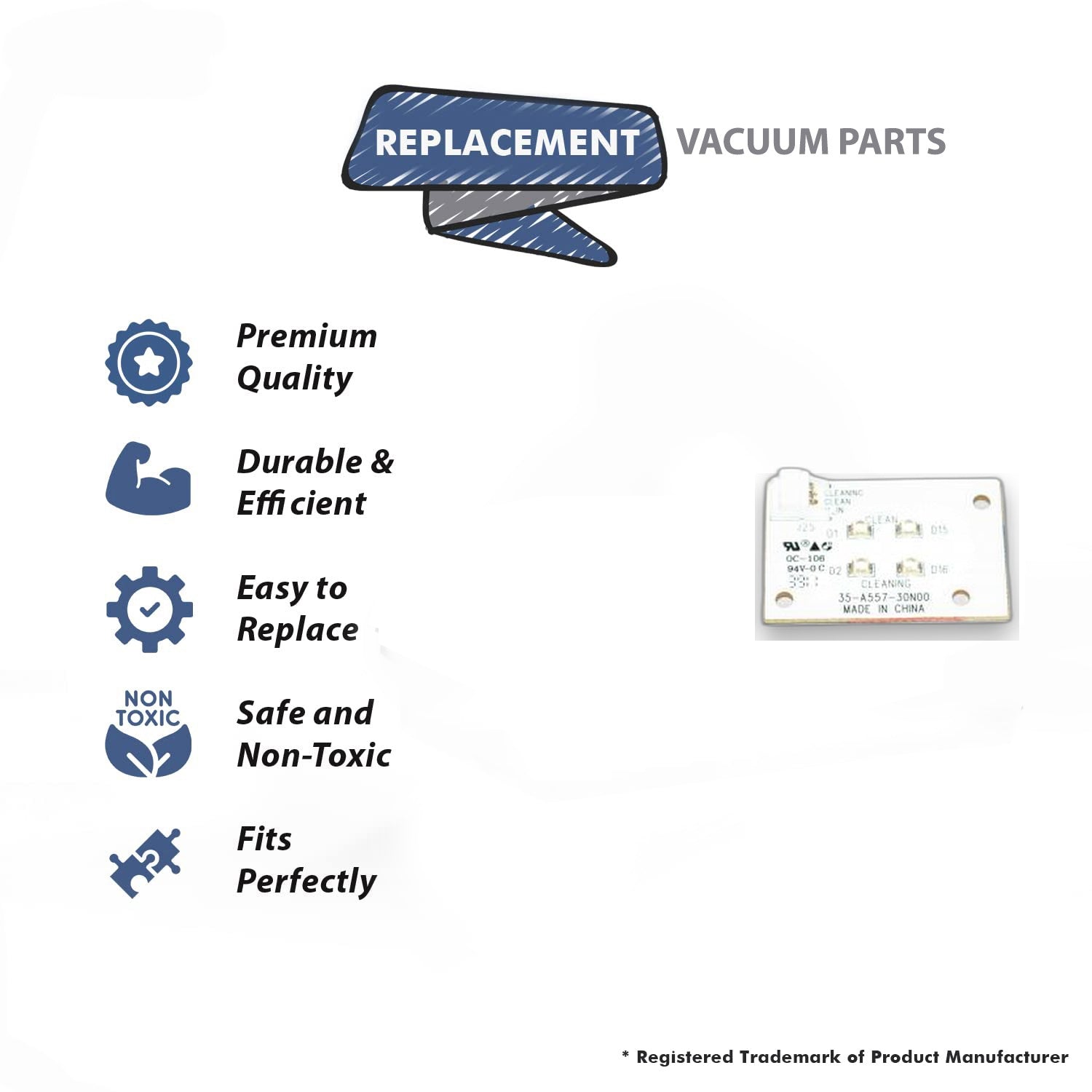 Topvacuumparts Replacement Part For Hoover Vacuum EDF PCB Assembly Fits UH70015, UH70020 Models # compare to part 46851081