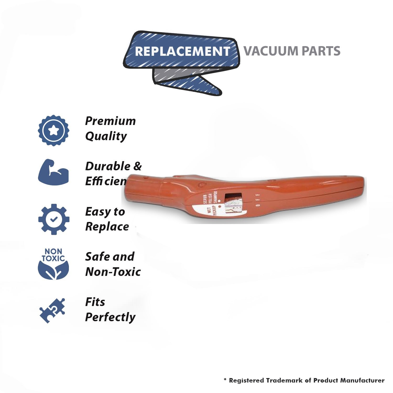 Topvacuumparts Replacement Part For Hoover 3600 Polisher Vacuum Cleaner Handle Grip Assembly # compare to part 48663022