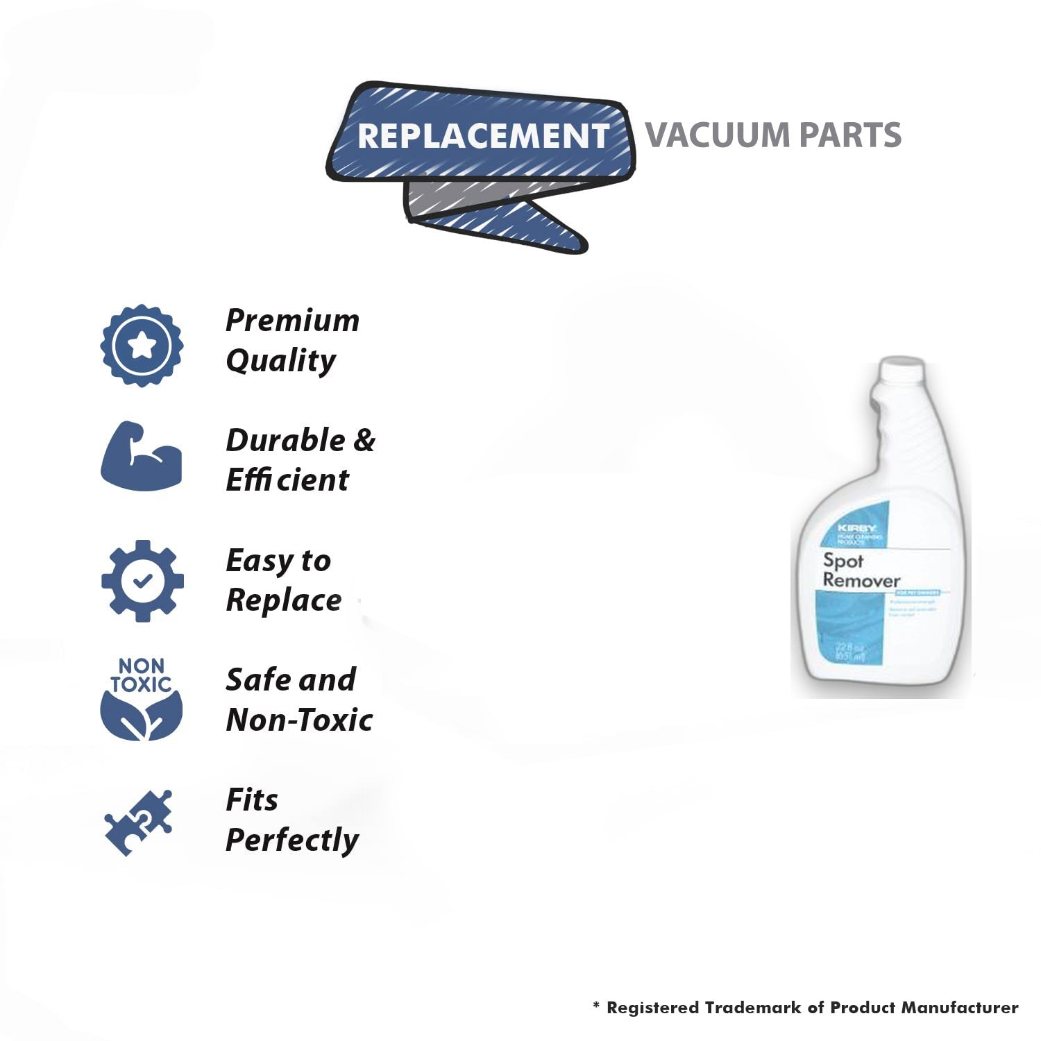 Topvacuumparts Replacement Part For Kirby Vacuum Pet Stain & Odor Remover # Compare to Part 283297S