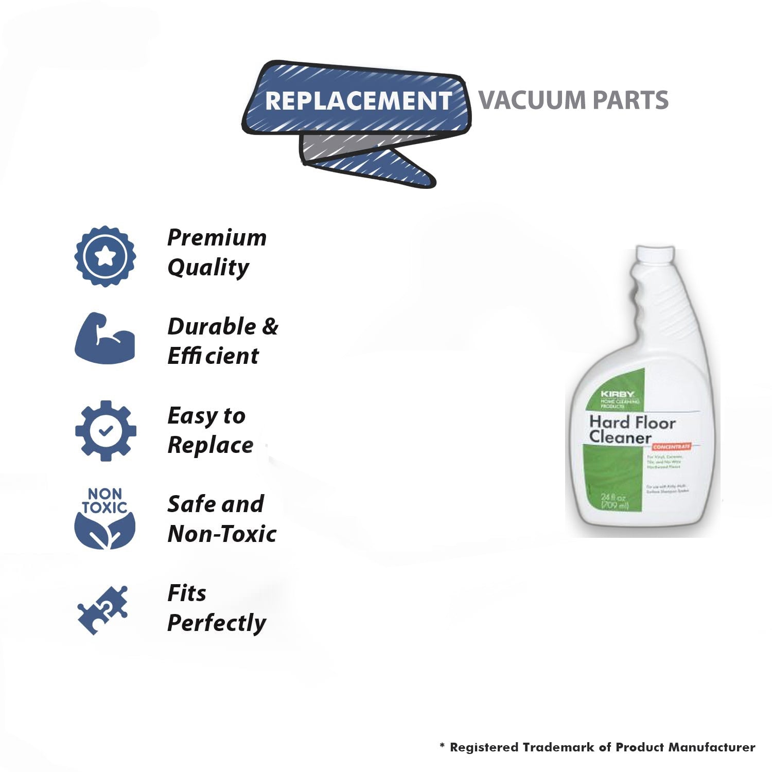 Topvacuumparts Replacement Part For Kirby Hard Floor Concentrate Cleaner # Compare to Part 352814S