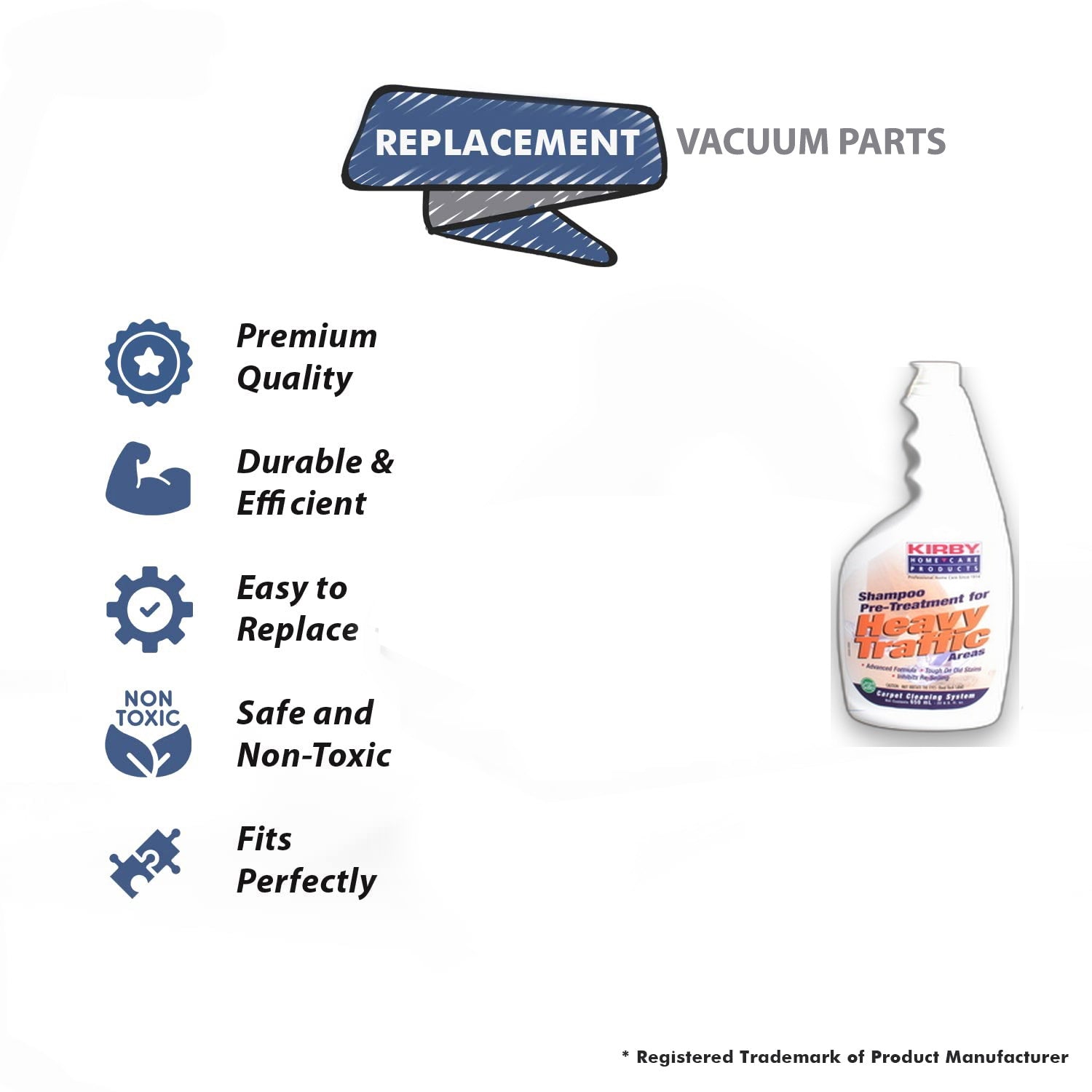 Topvacuumparts Replacement For Kirby Genuine Heavy Traffic Carpet Shampoo Pre-Treatment Spray 22oz # Compare to Part 257797S