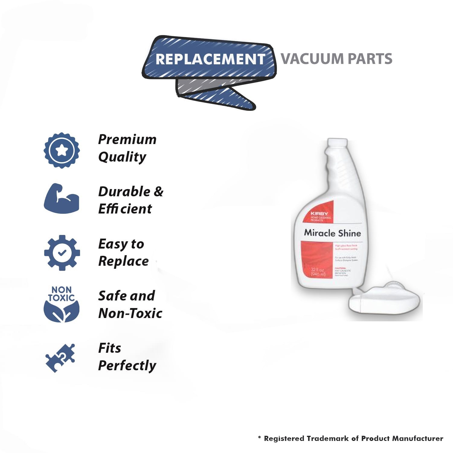 Topvacuumparts Replacement Part For Kirby 329214G Vacuum Cleaner Miracle Shine Liquid 32 OZ