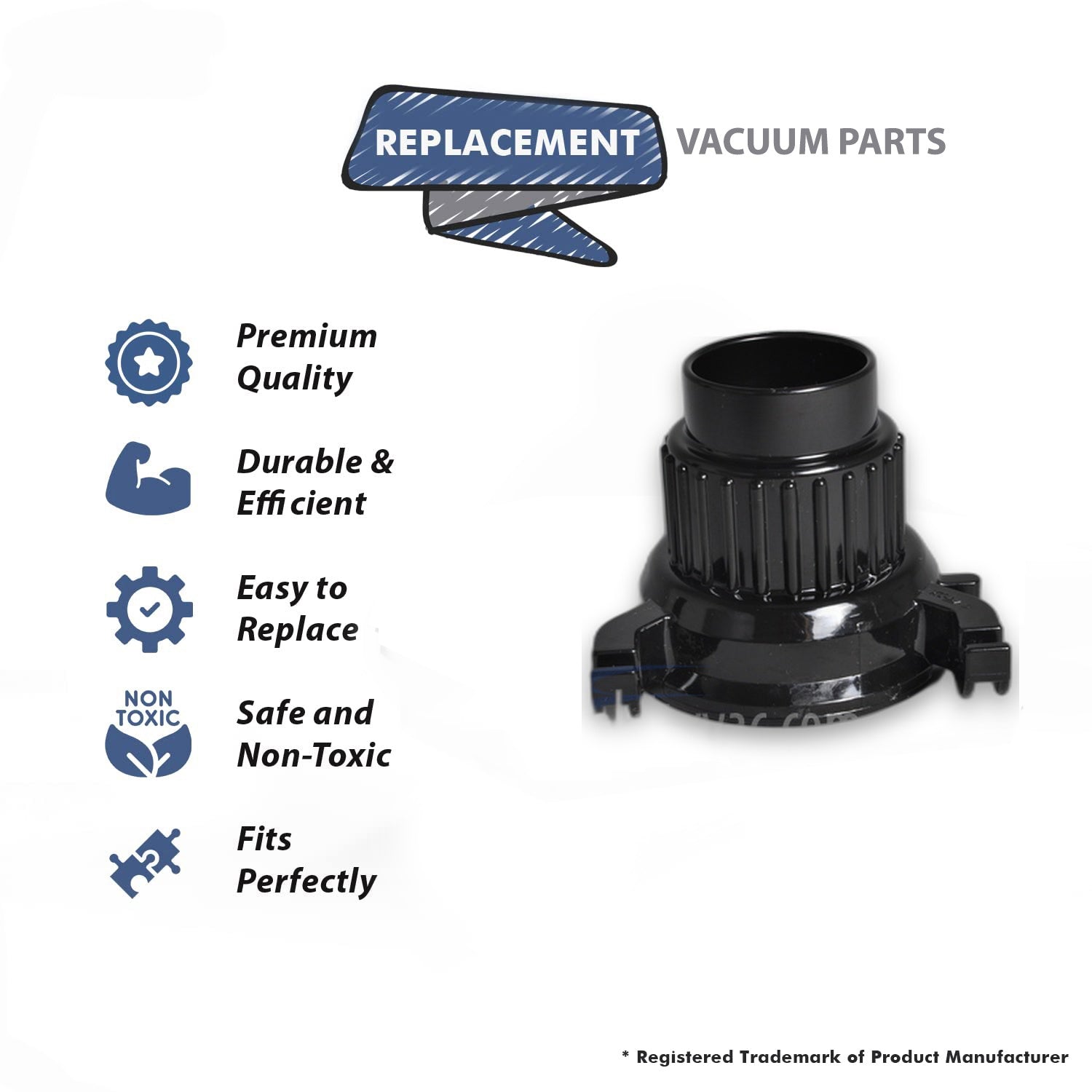 Topvacuumparts Replacement Part For Vacuum Cleaner Machine End CouplingKirby Part # compare to part 211084S