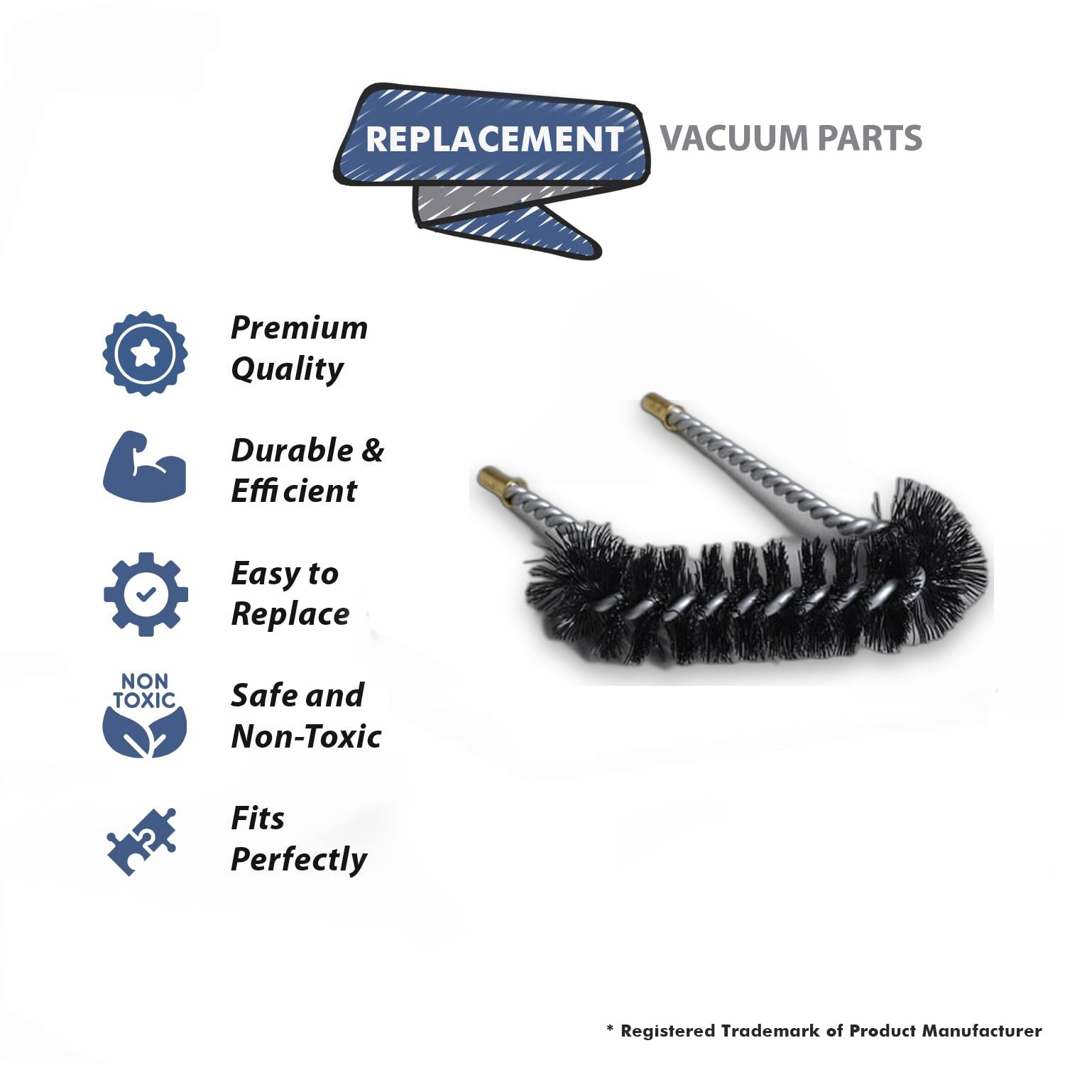 Topvacuumparts Replacement Part For kirby Vacuum Cleaner Crevice Tool Brush # compare to part 226157S