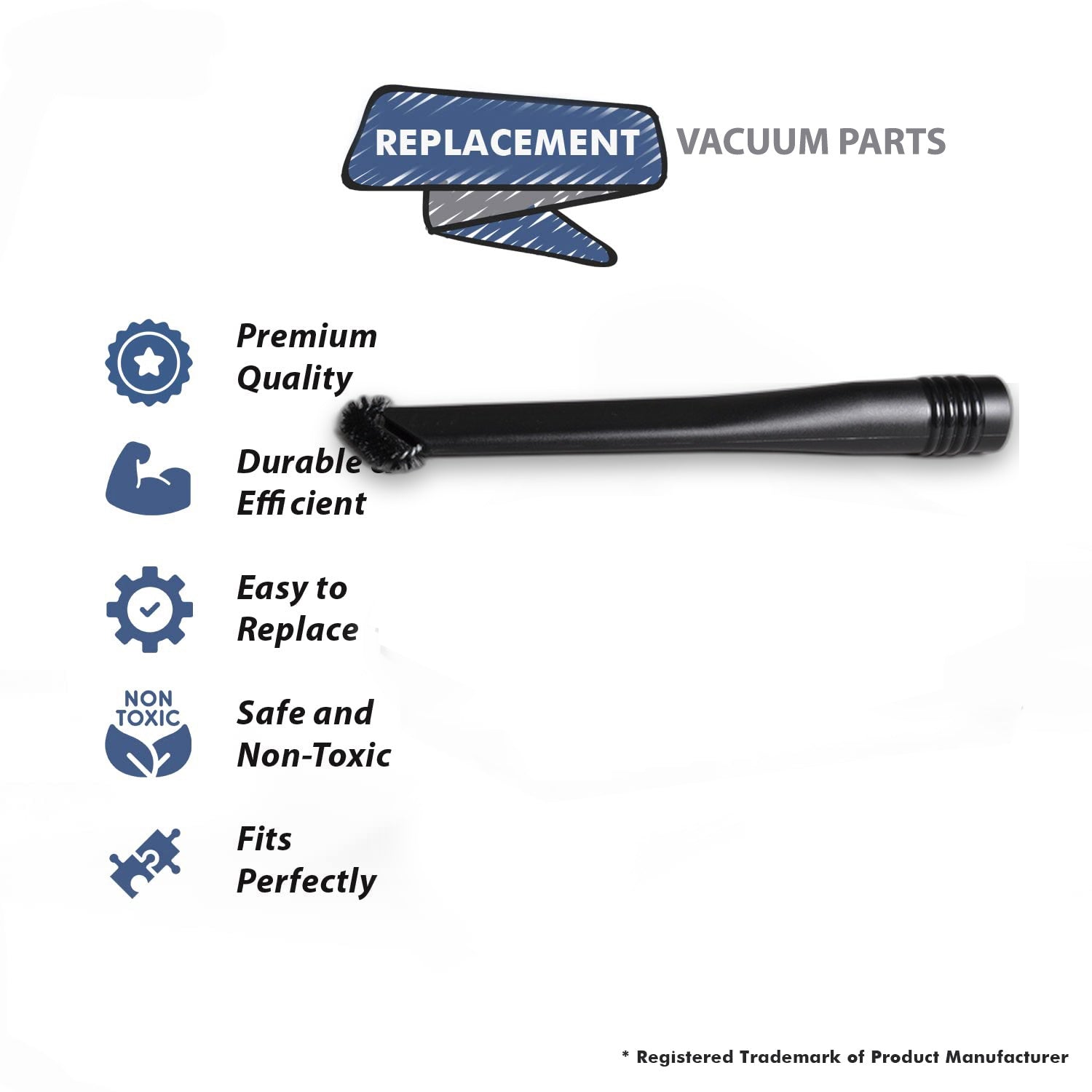 Topvacuumparts Replacement Part For Kirby Vacuum Cleaner Crevice Tool With Brush # compare to part 225714S