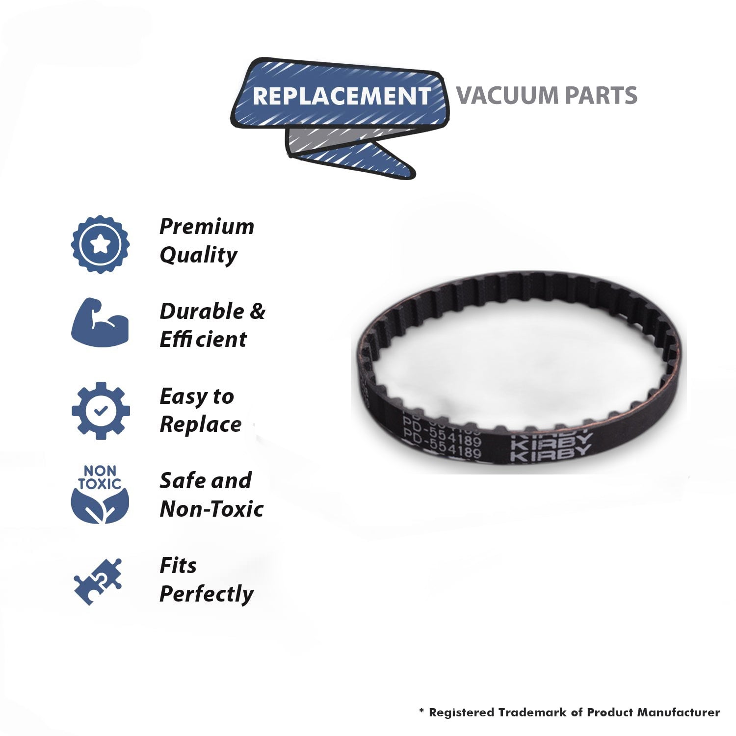 Topvacuumparts Replacement Part for Kirby Vacuum Cleaner Geared BeltKirby Part # Compare to Part 554189S