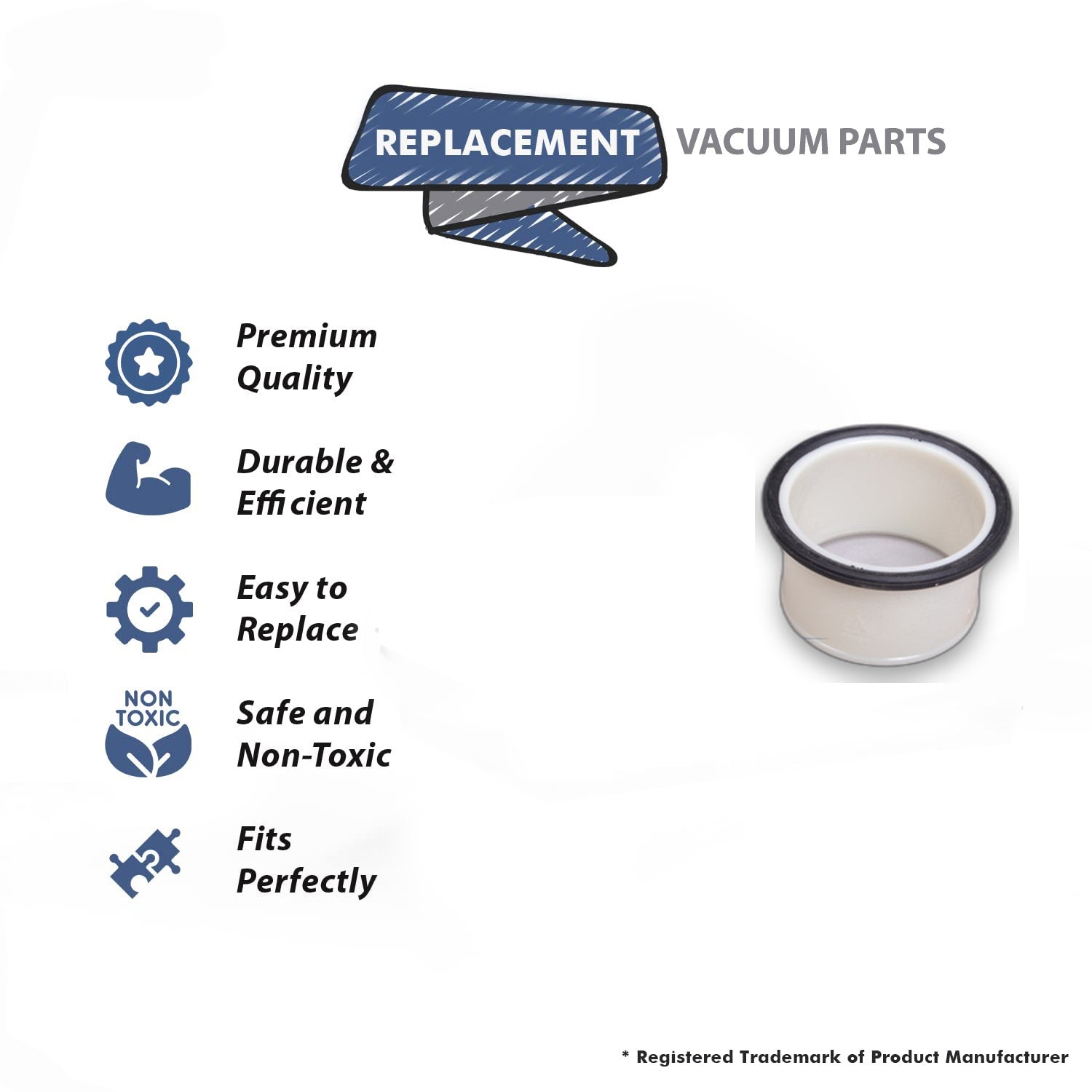 Topvacuumparts Replacement Part For Kirby Vacuum Cleaner Exhaust Horn Gasket # compare to part 601996S