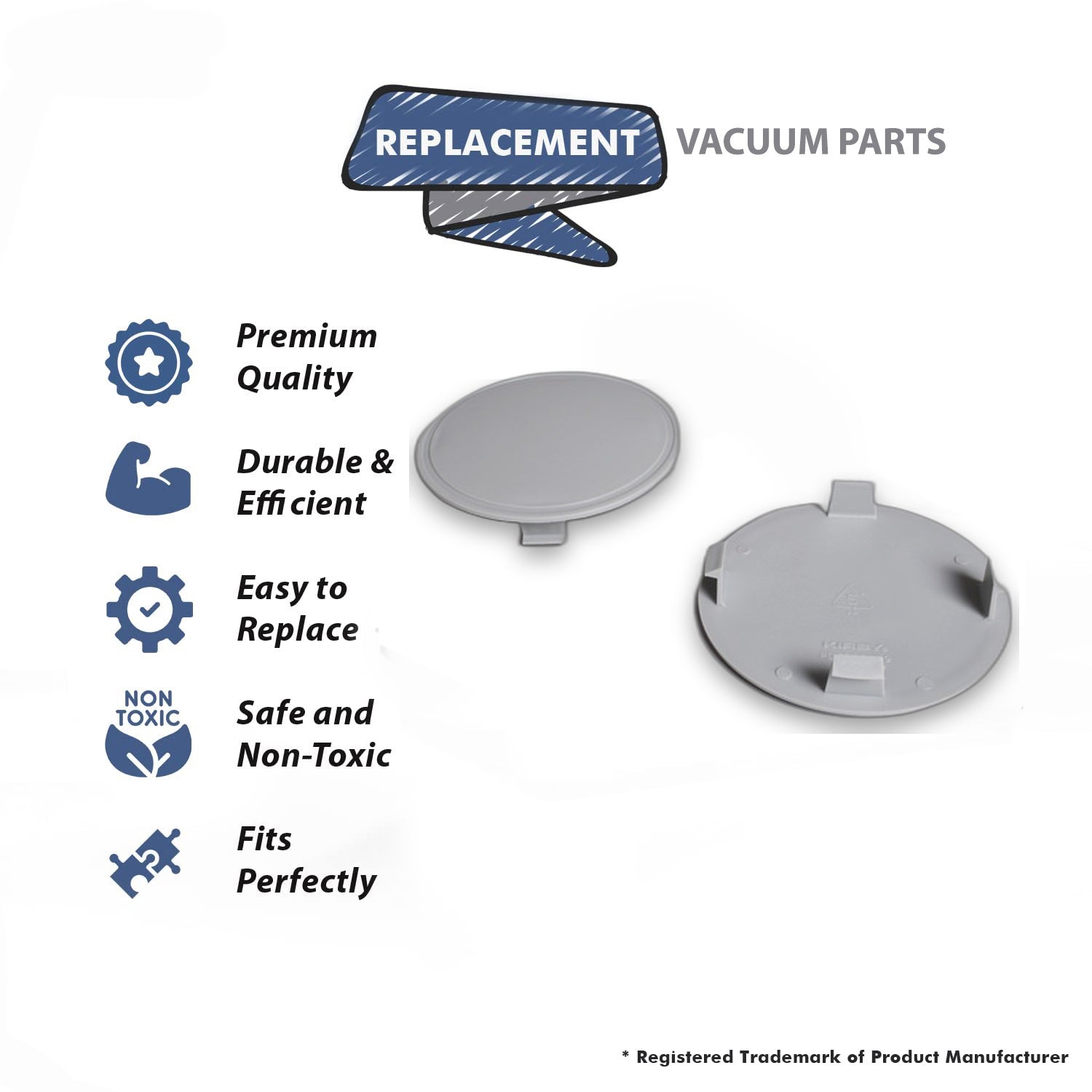 Topvacuumparts Replacement Part For Kirby Vacuum Cleaner Rear Wheel Hub Cap# compare to part 555901A