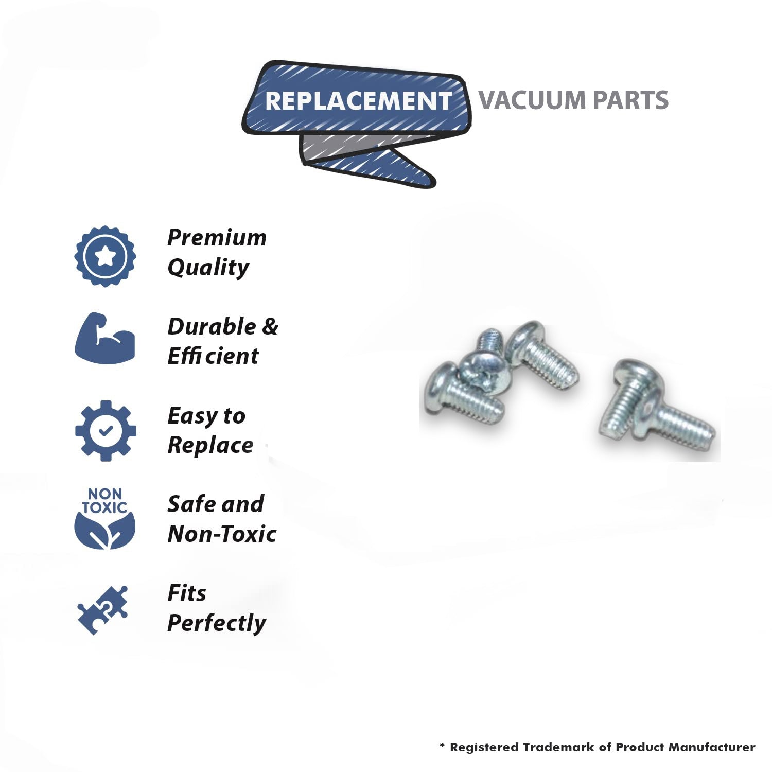 Topvacuumparts Replacement Part For Kirby Vacuum Cleaner Bearing Plate And Front Wheel Shaft ScrewKirby Part # compare to part 193281S