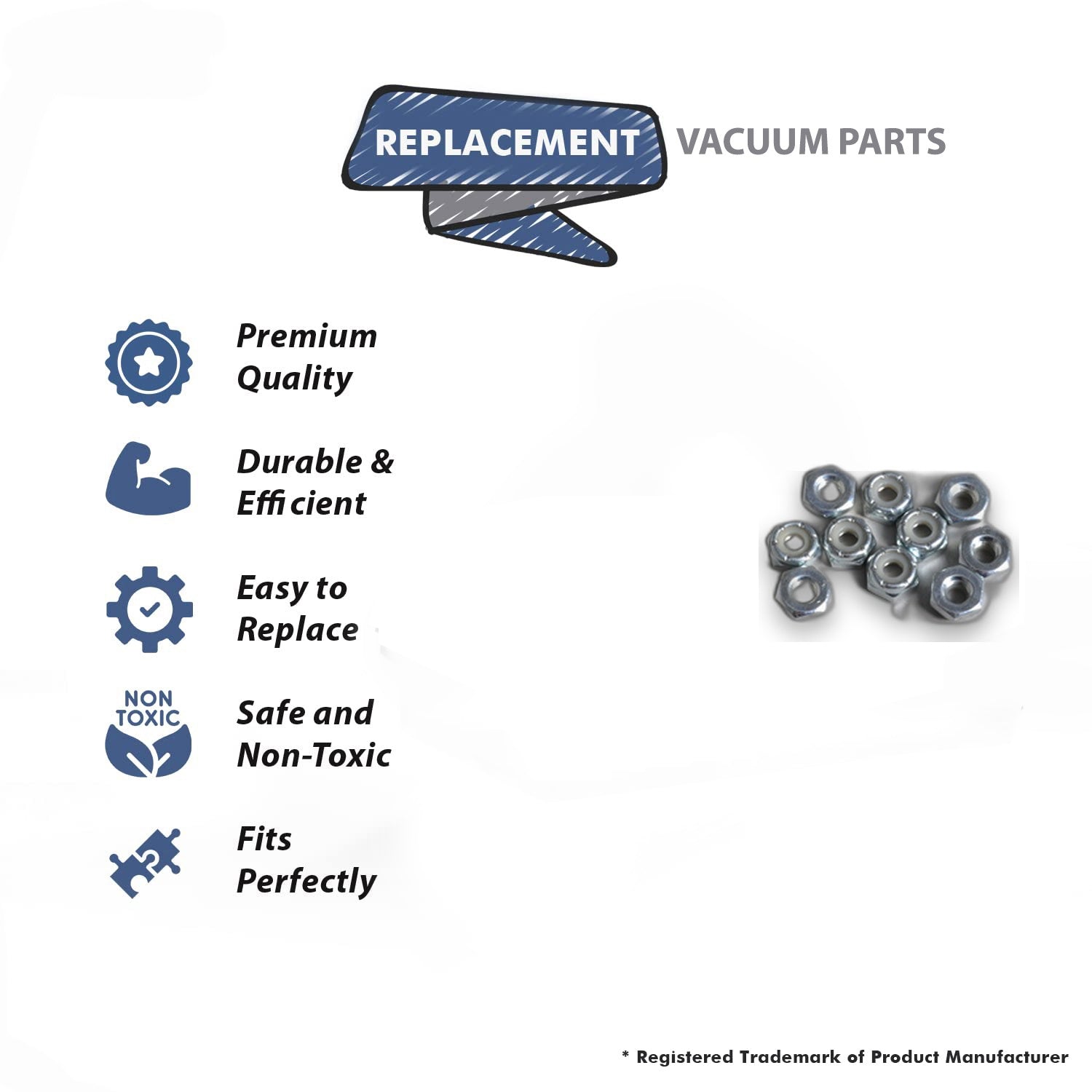Topvacuumparts Brushroll Shaft Nut Replacement For Eureka EP9110A, 1402A, 5071E, SC888, 1510A, 1756A Vacuum