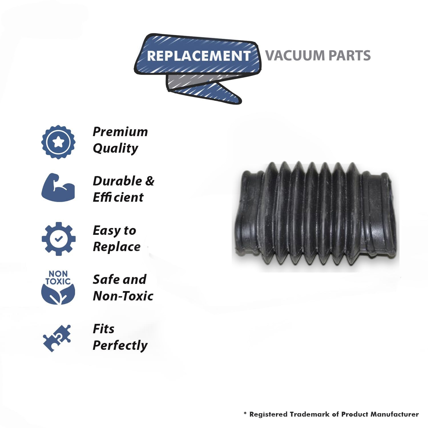 Topvacuumparts Replacement Part For Koblenz U310 Vacuum Cleaner Bag and Dirt Cup Bellows # compare to part 12-0645-7