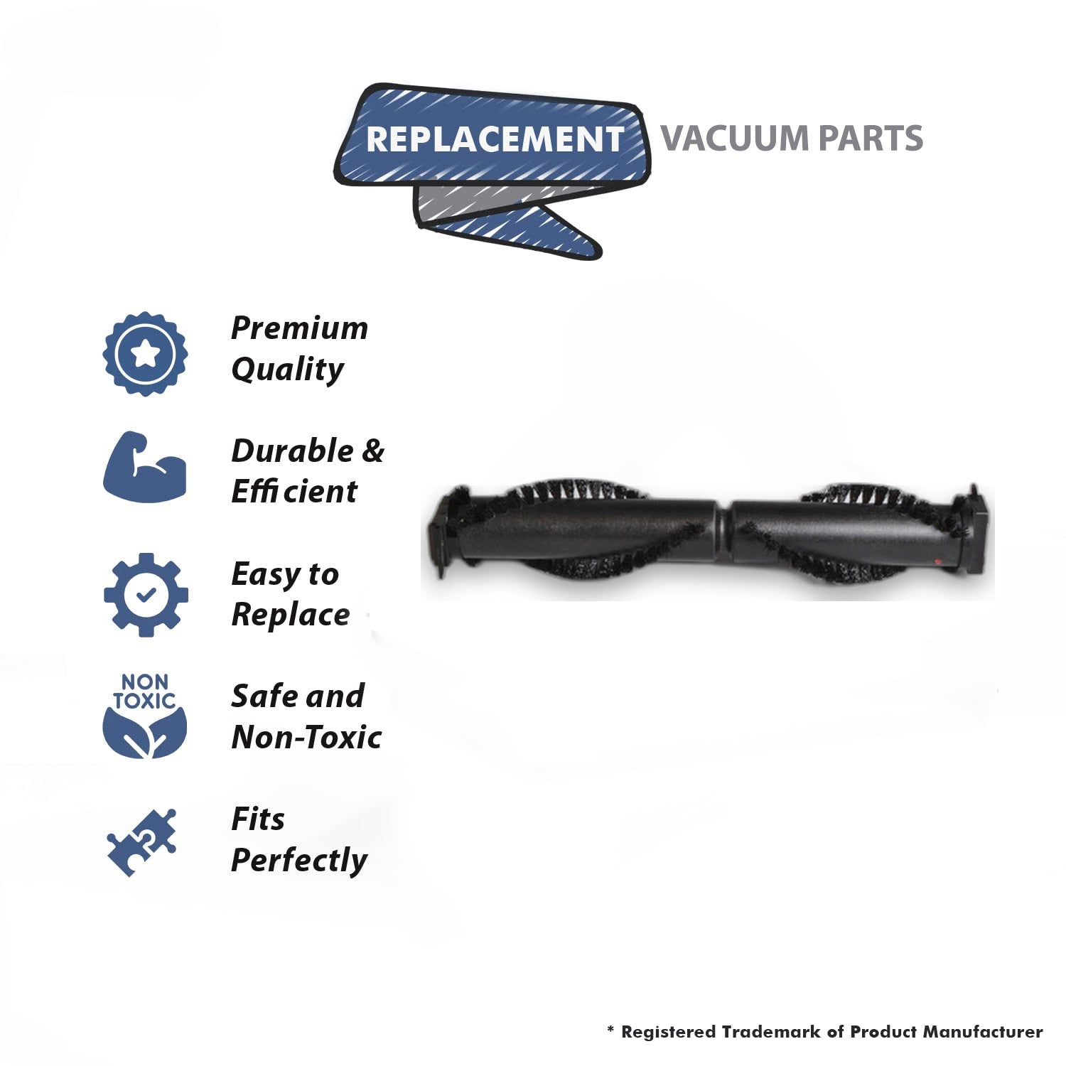 Topvacuumparts Replacement Part For Koblenz U310, U75, U80 Commercial Vacuum Cleaner Brush Roll # compare to part 46-2375-7