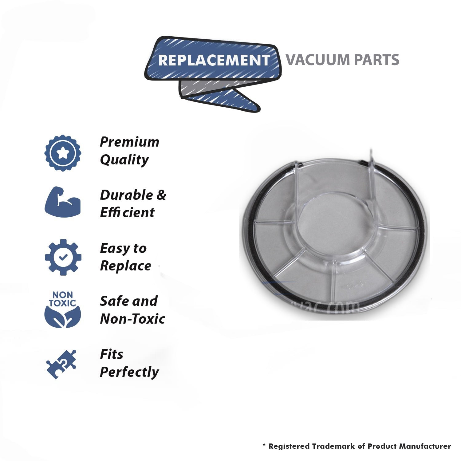 Topvacuumparts Replacement Part For Koblenz U-5307 Upright Vacuum Cleaner Fan Cover # compare to part 46-2036-5
