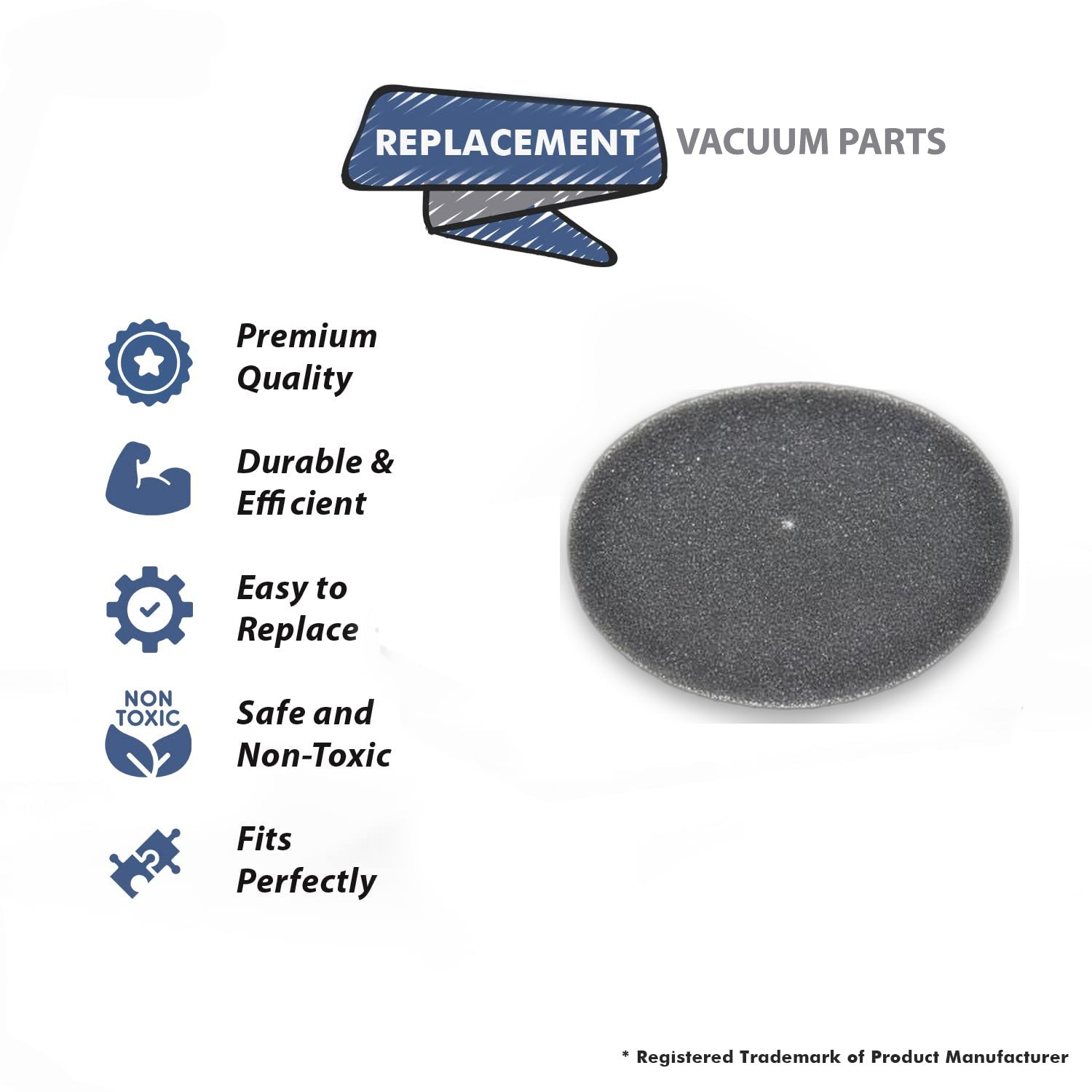 Topvacuumparts Replacement Part For Proteam Vaccum Cleaner Dome Filter- Pro 6# compare to part 510184