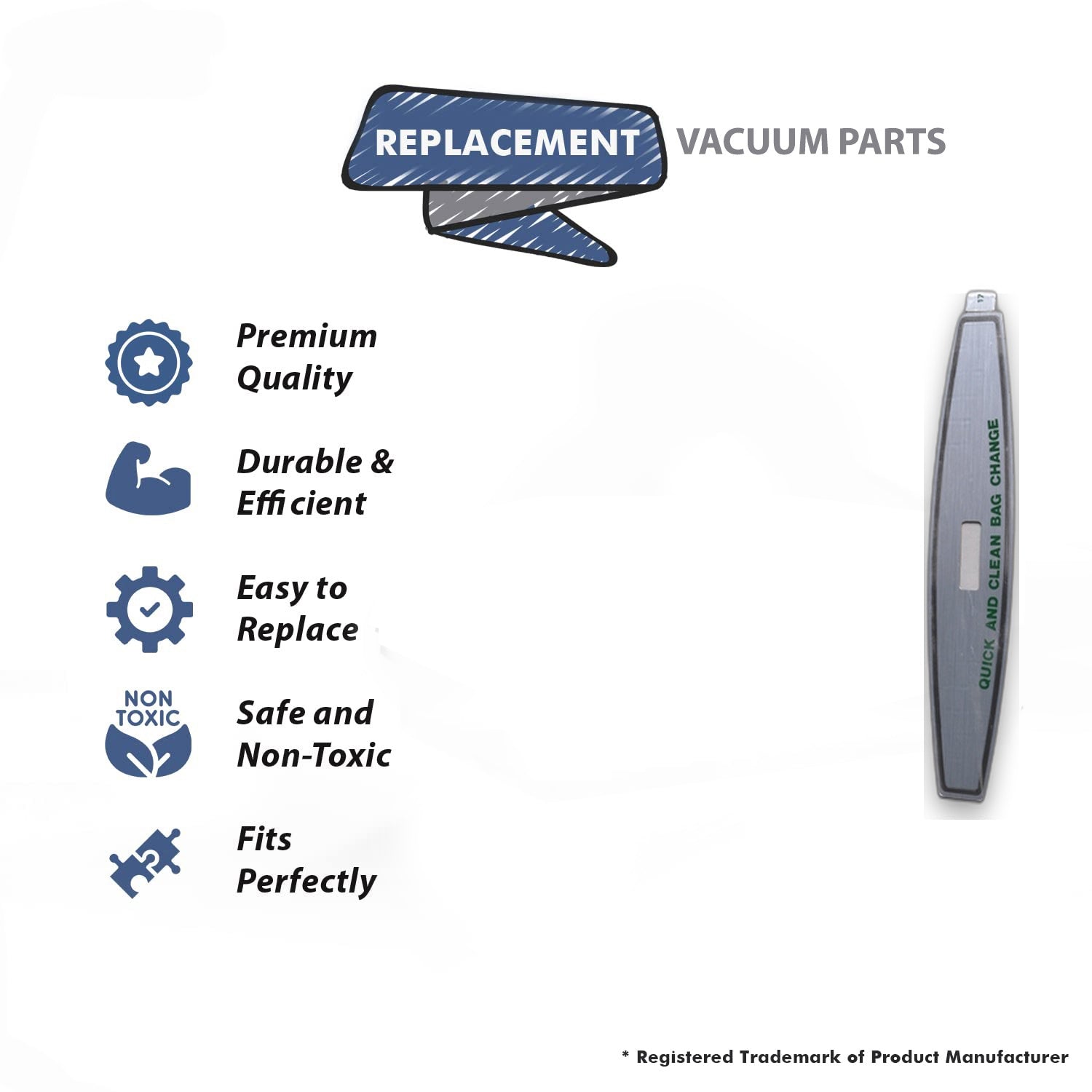 Topvacuumparts Replacement Part For Hoover 3105 Bag Top Vacuum Cleaner Nameplate # compare to part 51639032