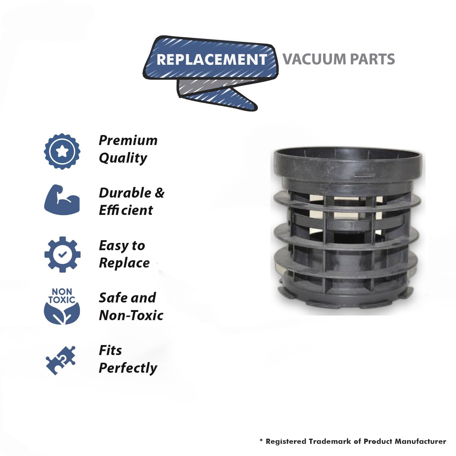 Topvacuumparts Replacement Part For Koblenz 6 Gal Wet/Dry Vacuum Cleaner Filter Cage # compare to part 52-0127-02-8