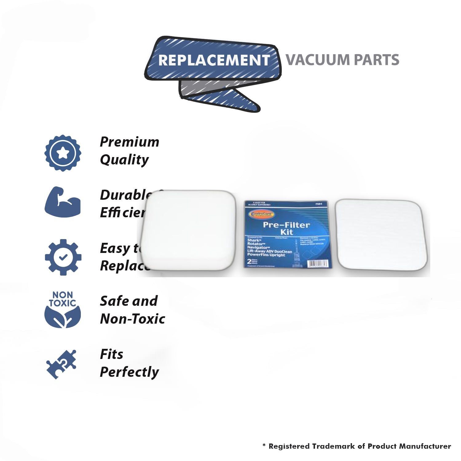 Topvacuumparts Foam & Felt Filter Kits Replacement for Shark LA300, LA301, LA322, LA322, LA502 Upright Vacuums.Compare to Part # XFFK320,XFFKLA401