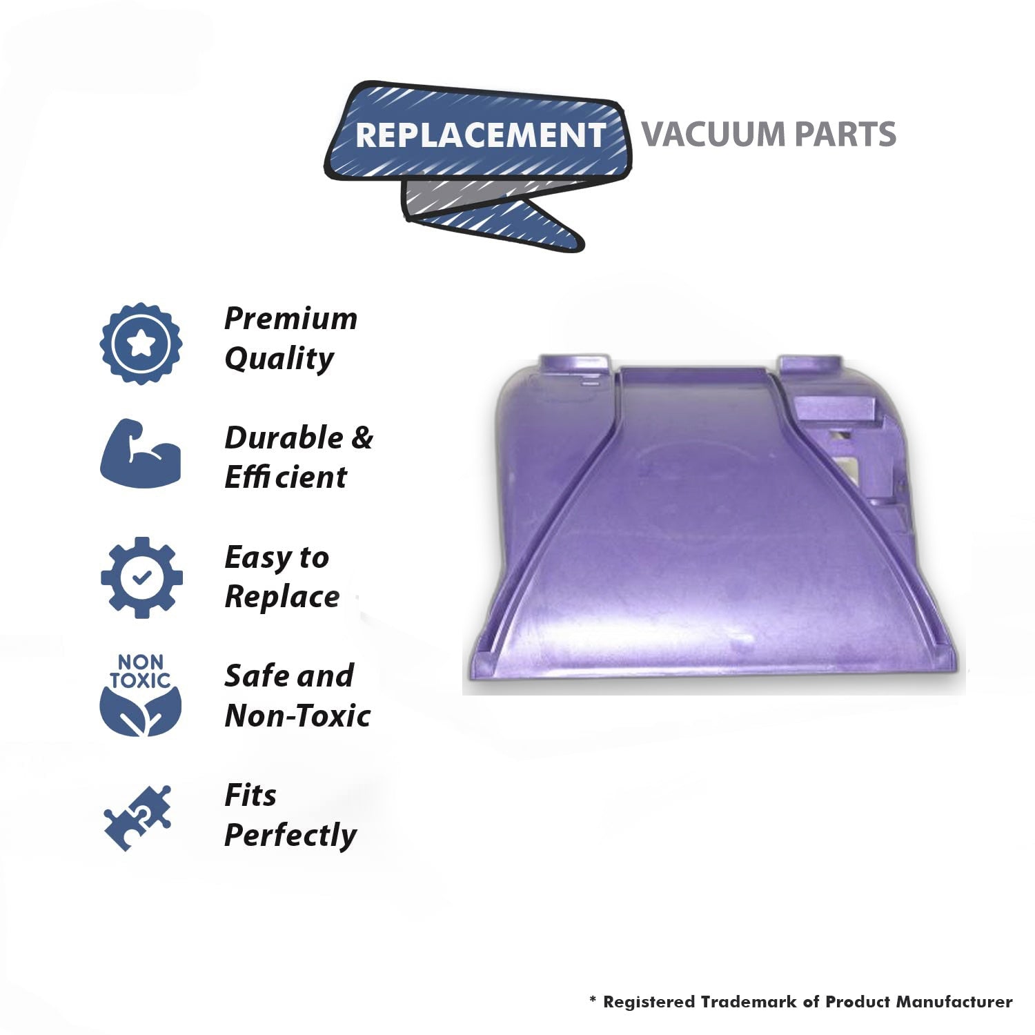 Topvacuumparts Replacement Part For Hoover FH50026 Vaccum Cleaner Purplicius Metallic Hood/Nozzle Assembly # compare to part 522233006