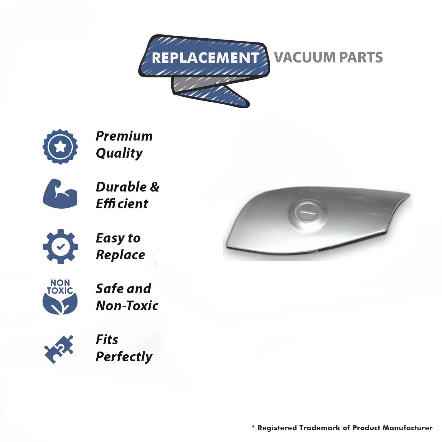 Topvacuumparts Replacement Part For Royal Vacuum Cleaner Switch Actuator Silver Pedal Fits SR30017 Models # compare to part 522698001