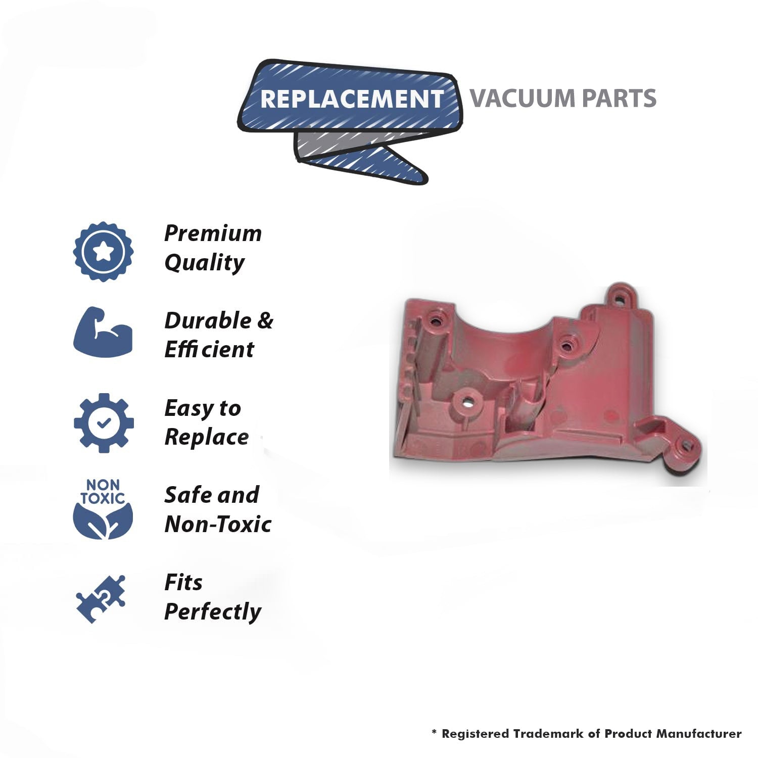 Topvacuumparts Replacement Part For Hoover Garnet Red Series C and NEWE Vacuum Cleaner Left Trunnion Cover # compare to part 524920003