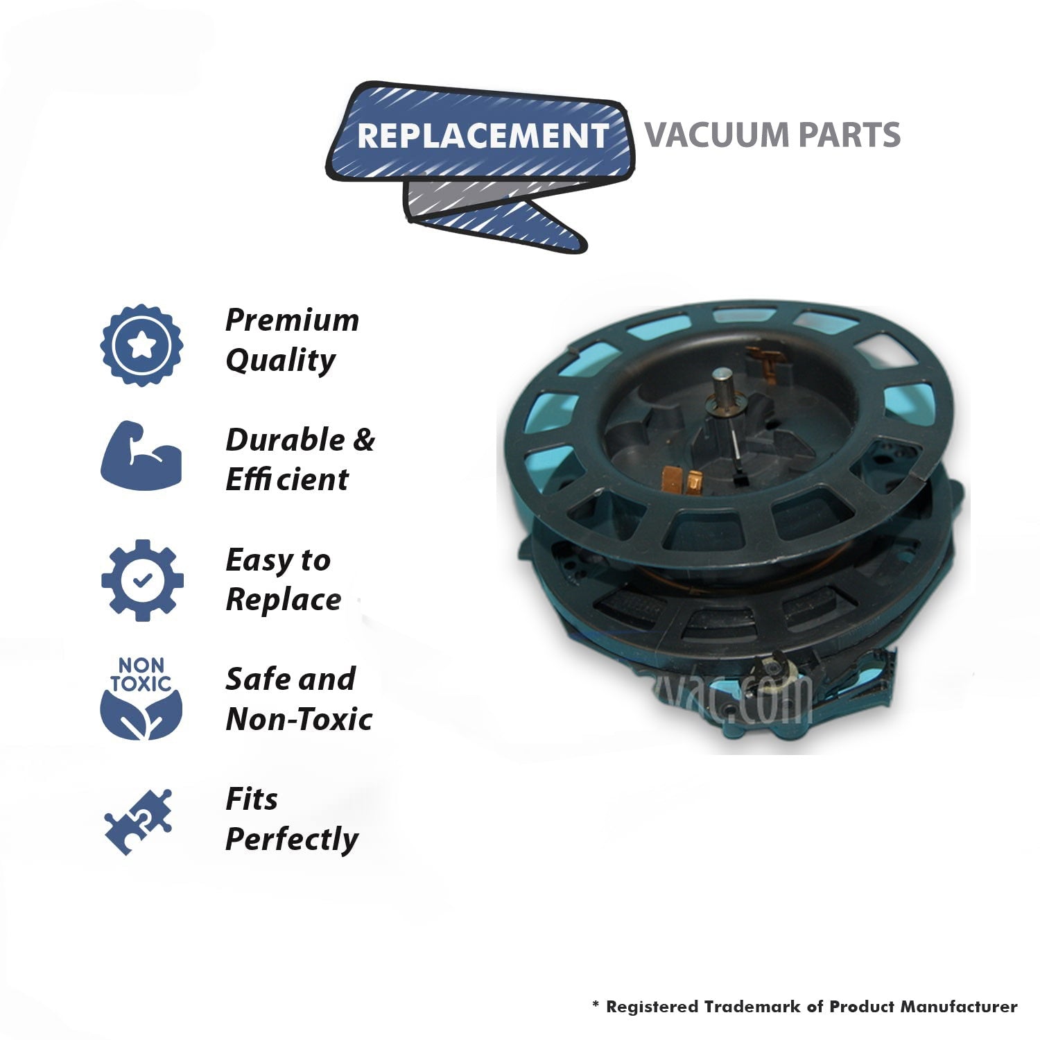 Topvacuumparts Replacement Part For Eureka Excaliber Vacuum Cleaner Cord Reel Assembly # compare to part 60900