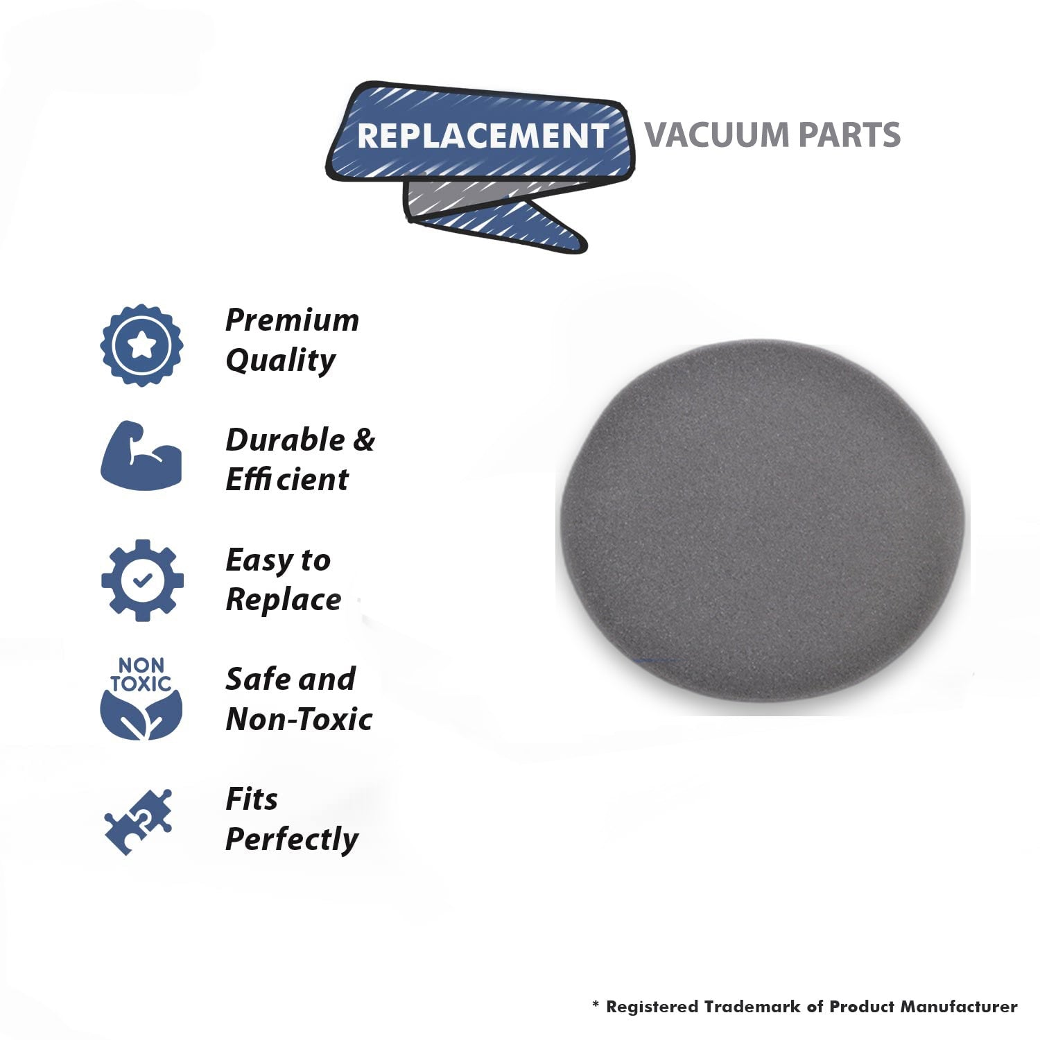 Topvacuumparts Replacement Part For Fit All Vacuum Cleaner Foam Filter # compare to part LF3FOAM