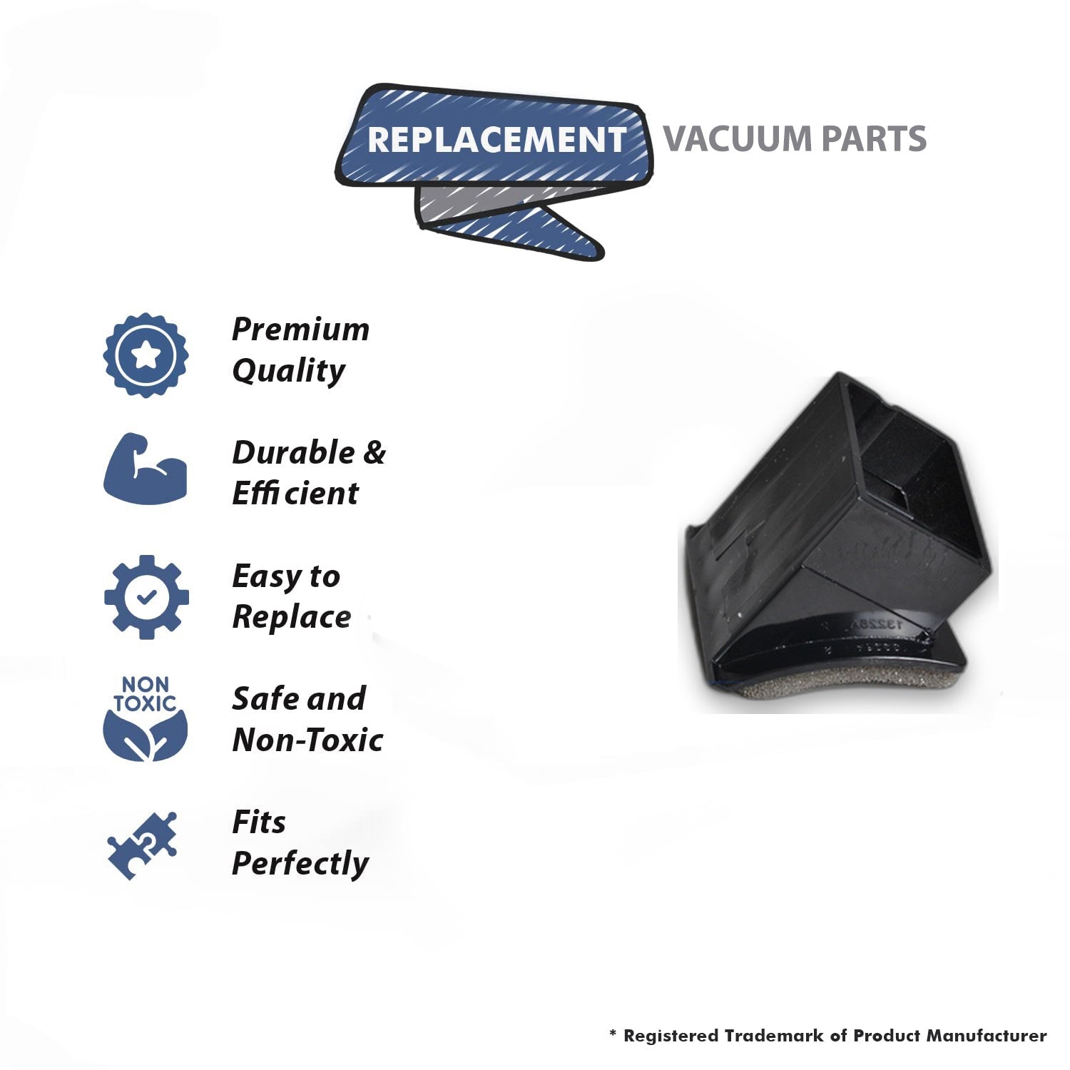 Topvacuumparts Replacement Part For Eureka, Sanitaire Vacuum Cleaner Right Hand Inlet Duct # compare to part 56379SV