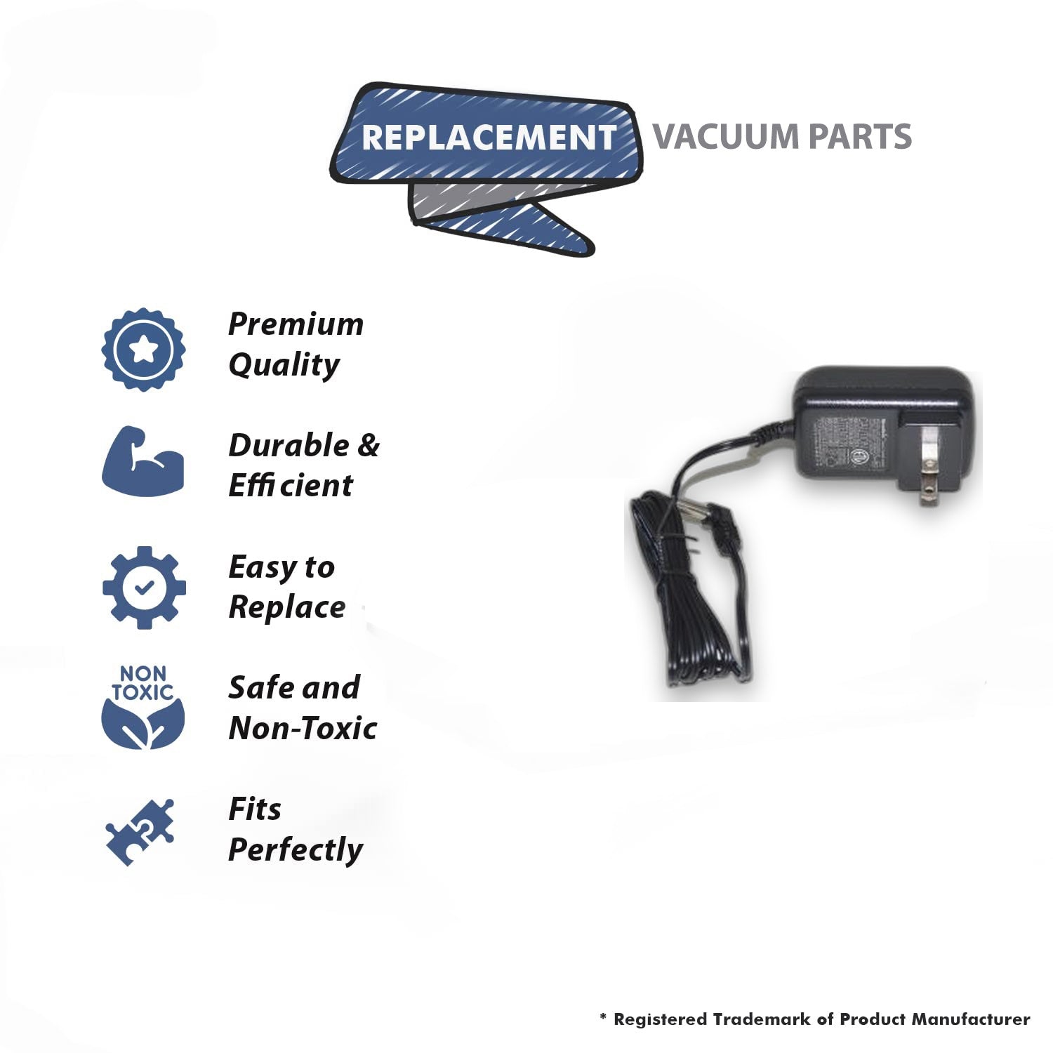Topvacuumparts Replacement Part For Royal Duglas Vacuum READIVAC RS1000 EAZE Charger # compare to part RS1000-P007