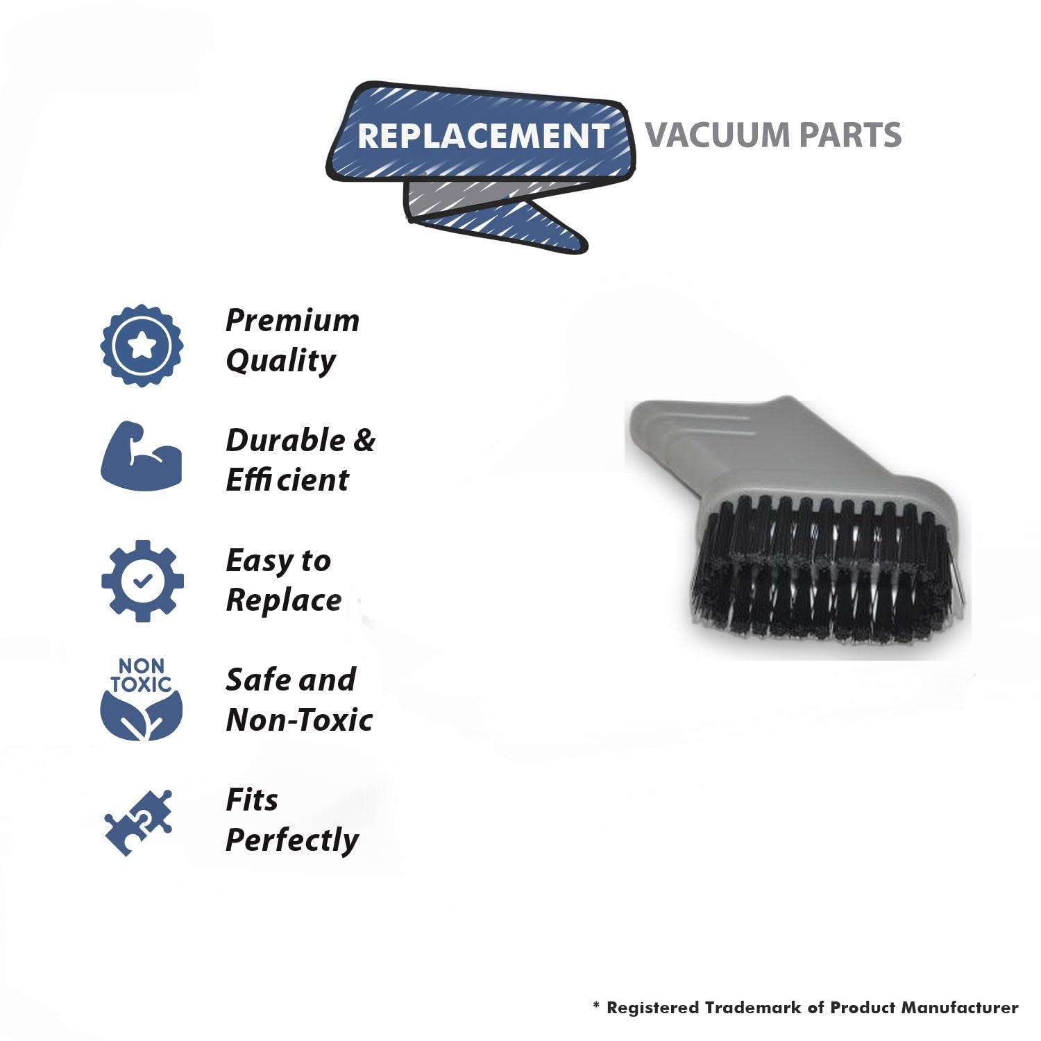Topvacuumparts Replacement Part For Douglas RS1000 Eaze Vacuum Cleaner Dust Brush # compare to part RS1000 P006