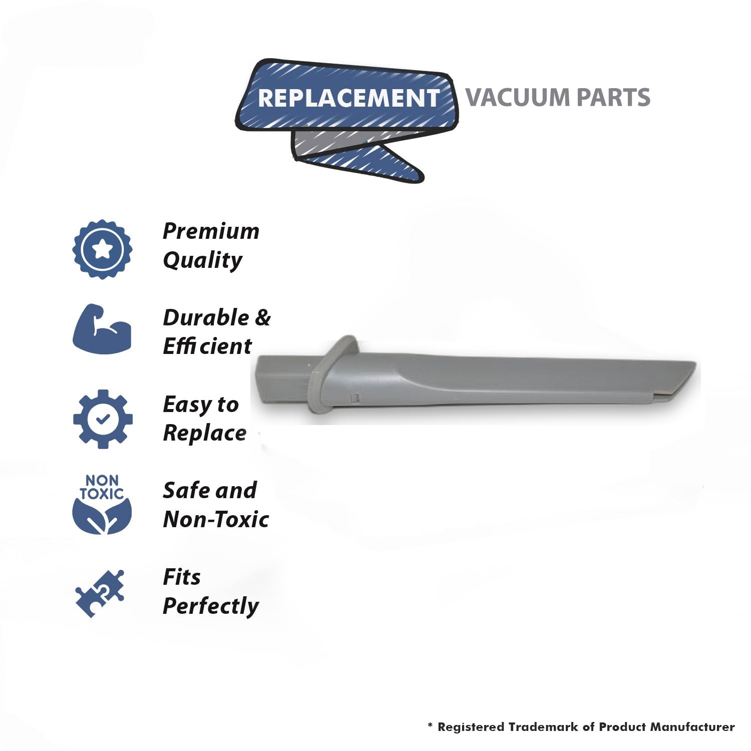 Topvacuumparts Replacement Part For Douglas RS1000 Eaze Vacuum Cleaner Crevice Tool # compare to part RS1000 P005