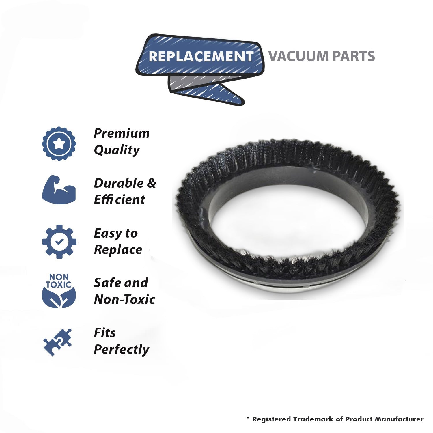 Topvacuumparts Replacement Part For Oreck Vacuum Cleaner Black for Orbiter Carpet Brush # compare to part 237049