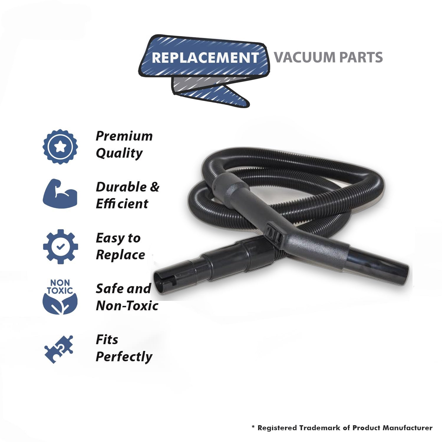 Topvacuumparts Replacement Part For Oreck Buster B Vacuum Cleaner Old Notch Type Hose # compare to part 58-1100-62