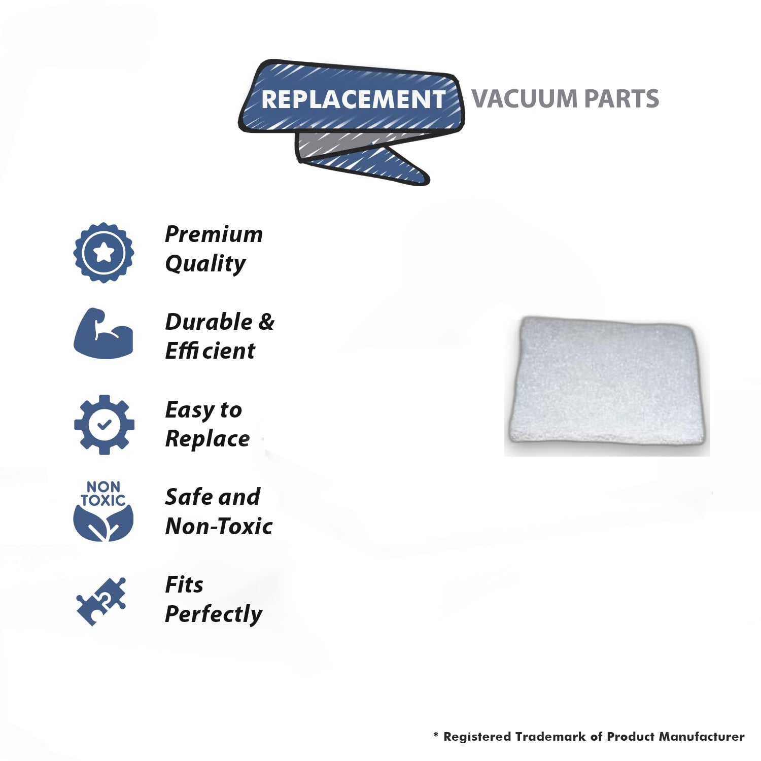 Topvacuumparts Replacement Part For Vacuum Cleaner Micron FilterOreck Part # compare to part 72005-01