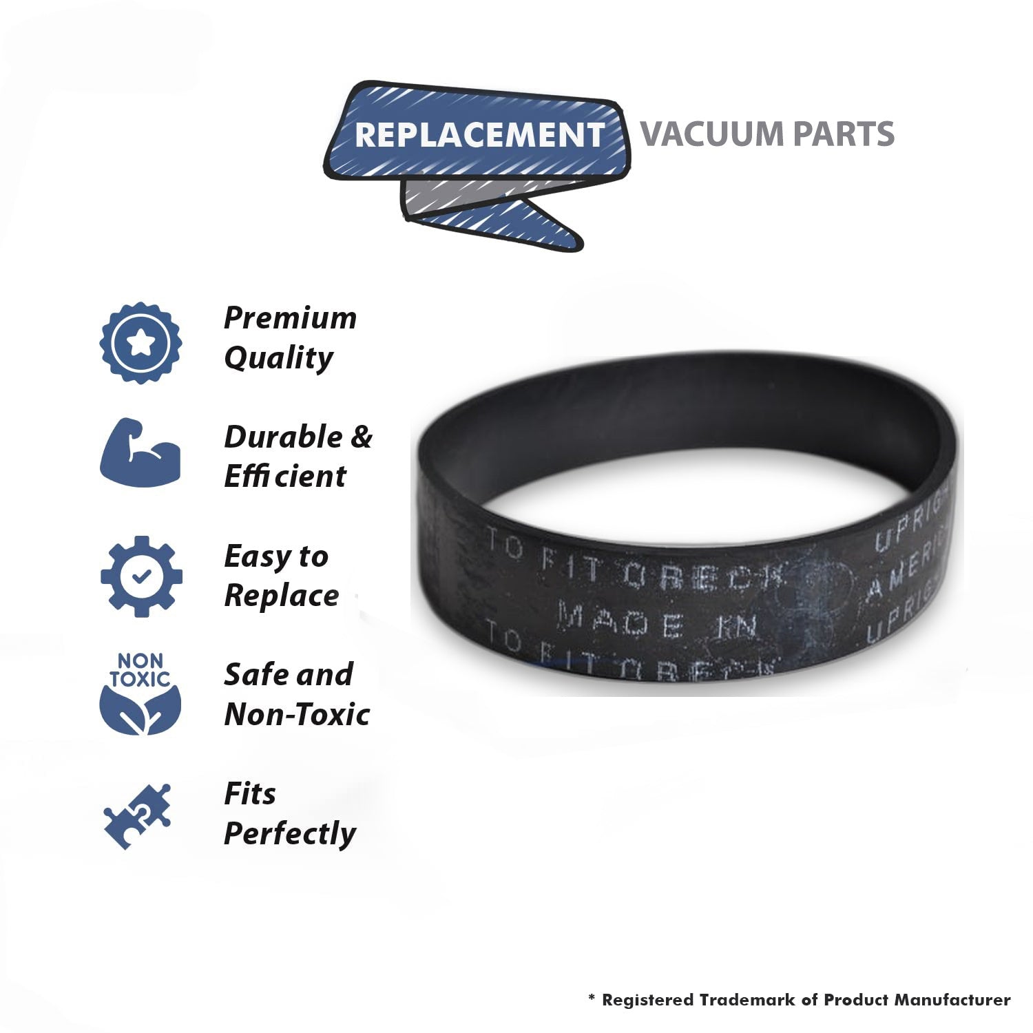 Topvacuumparts Replacement Part For Vacuum Cleaner Flat BeltOreck Part # compare to part OR 1000