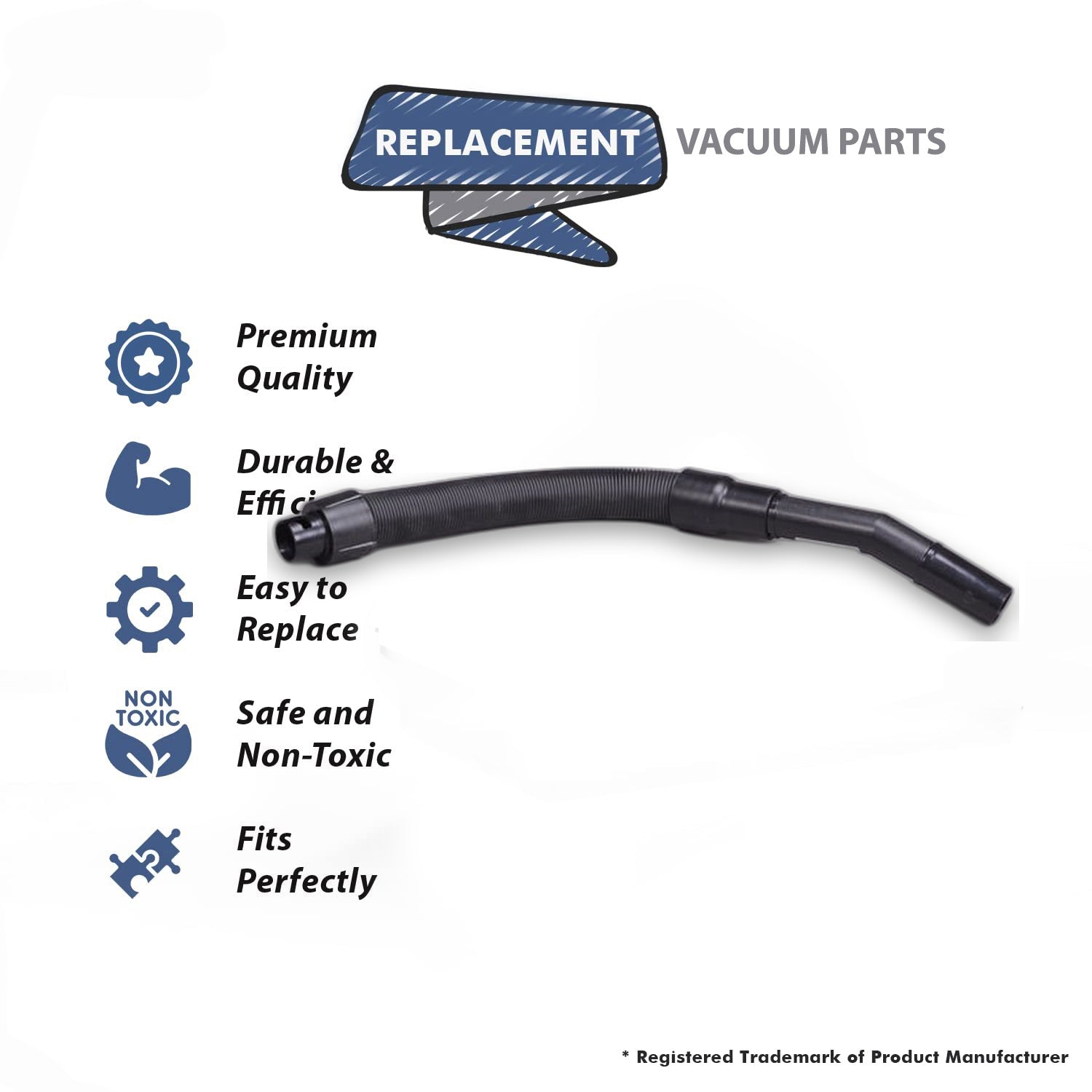 Topvacuumparts Replacement Part For Oreck Buster B Slinky Hose for Vacuum Models BB870 BB850# compare to part 72046-06-0327