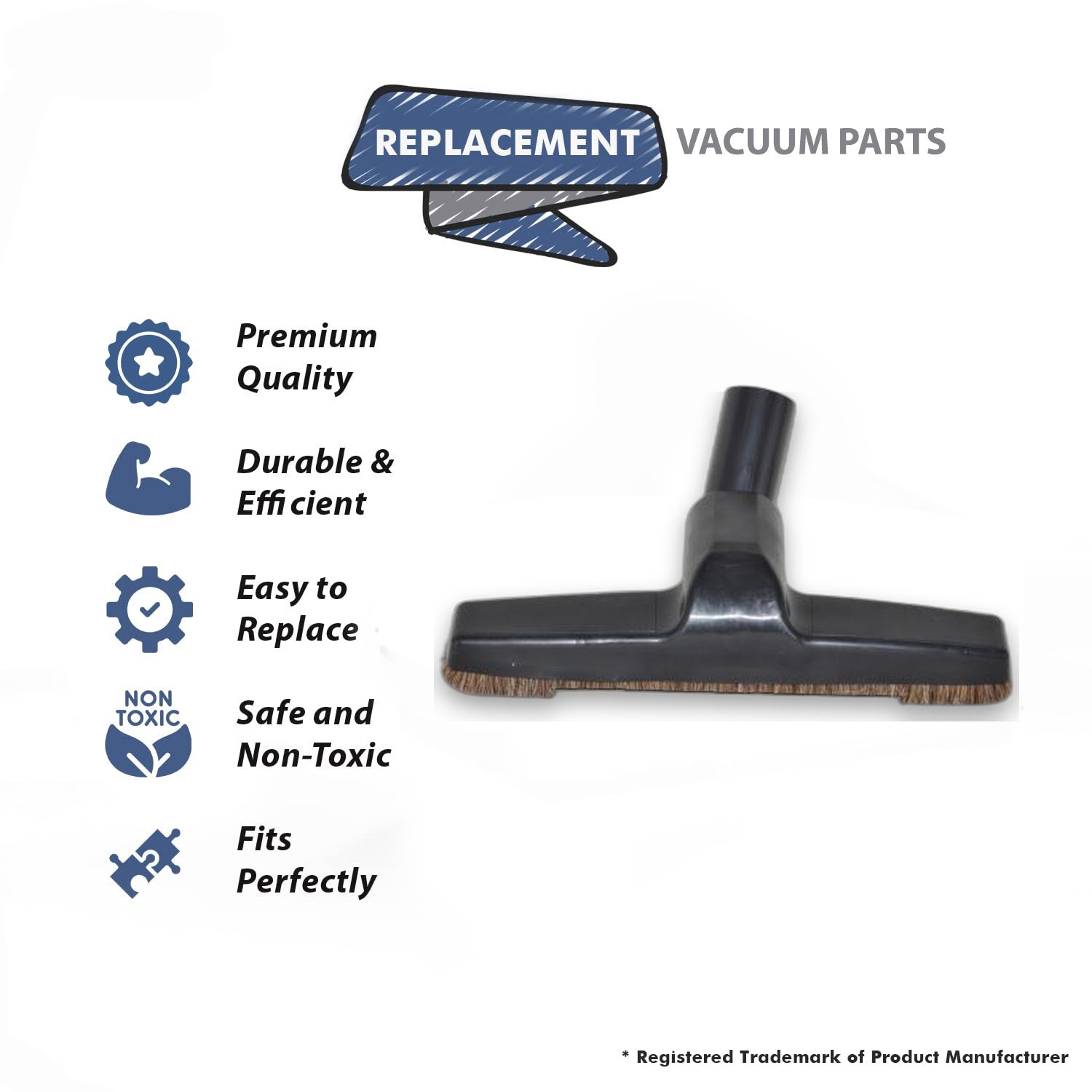 Topvacuumparts Replacement Part For Vacuum Cleaner Floor & Wall Black Brush # compare to part 430001306