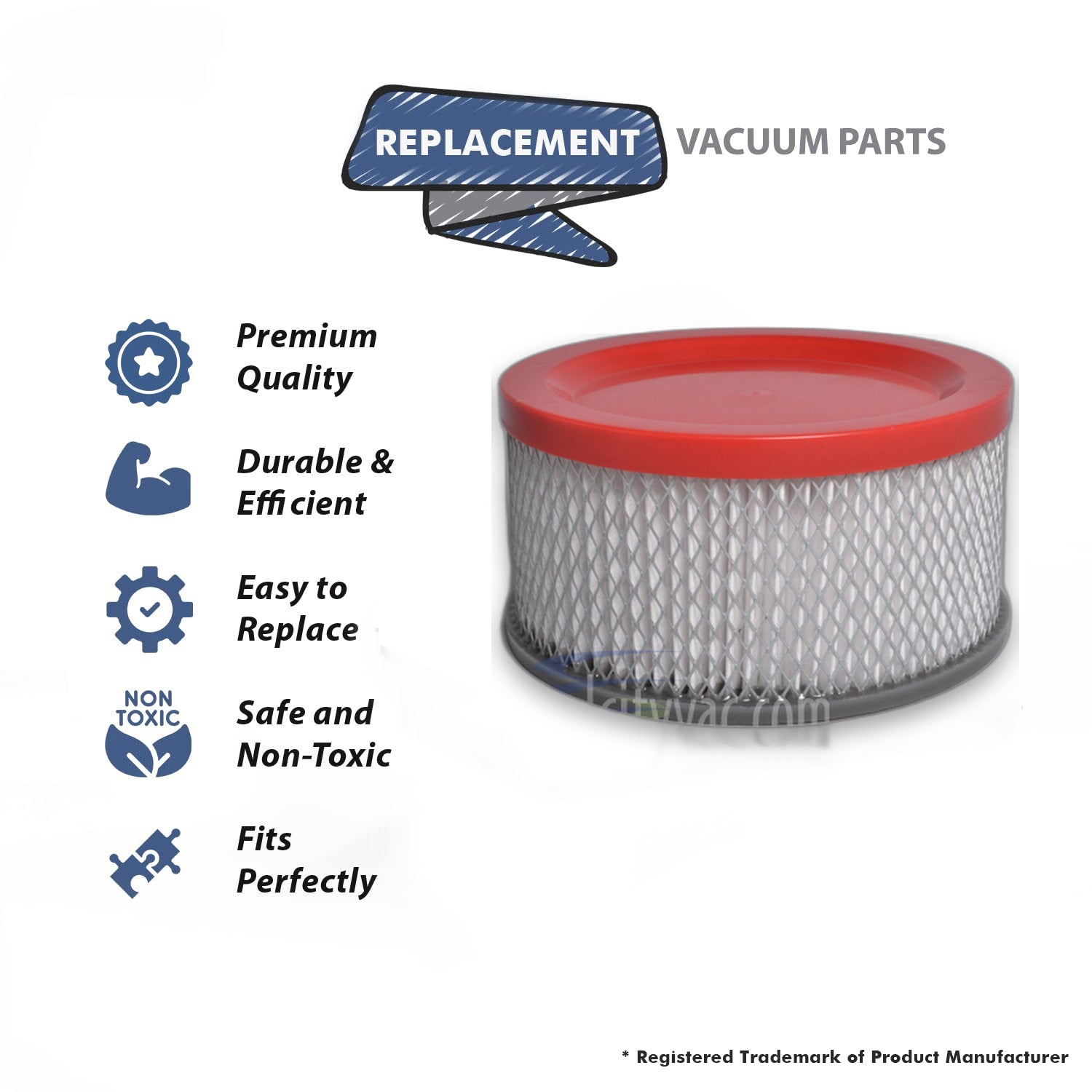 Topvacuumparts Replacement Part For Vacuum Cleaner Primary FilterOreck Canister Part # compare to part 59-2335-02