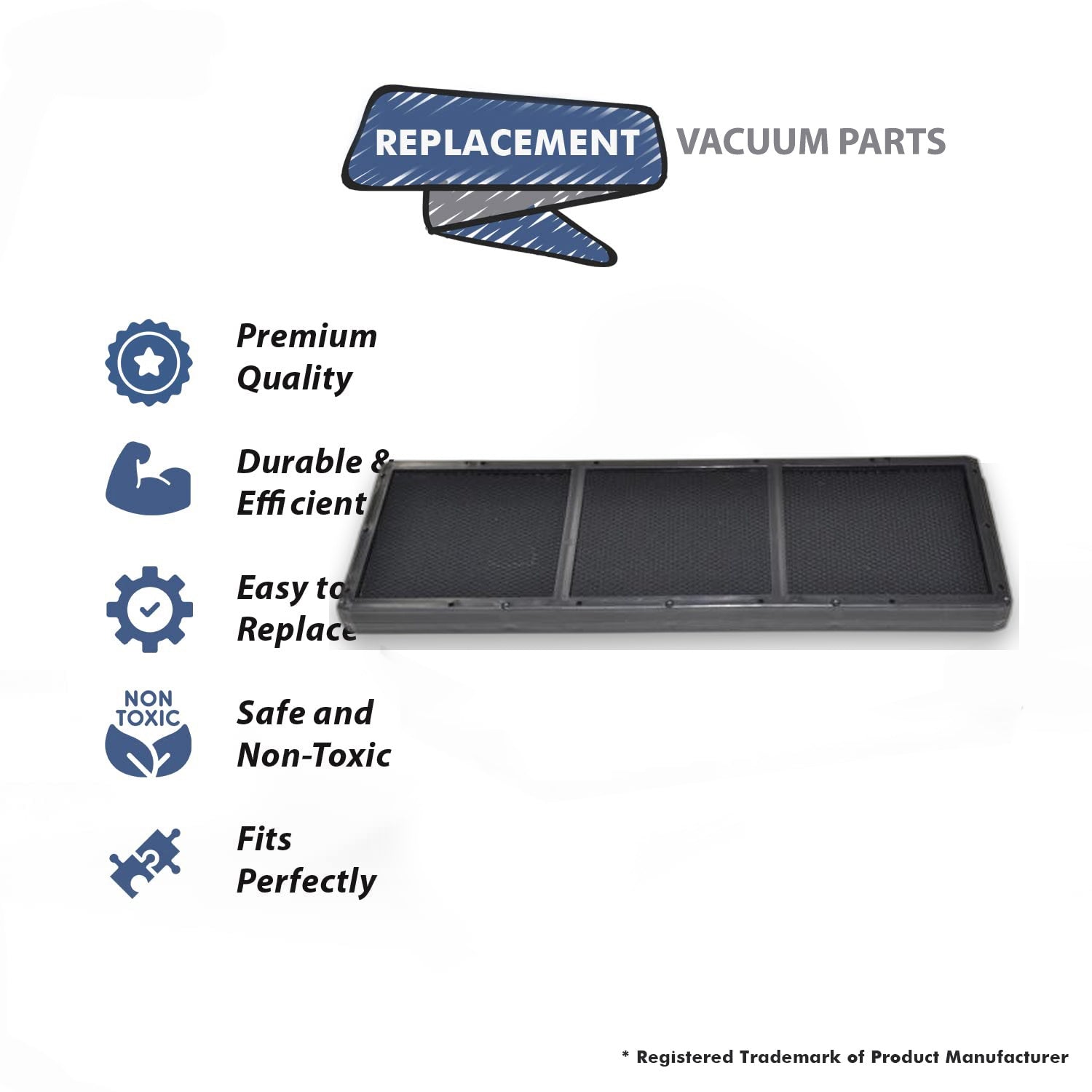 Topvacuumparts Replacement For Oreck Filter Fits XL Tabletop AIRB, AIRP and AIRPS # Compare To Parts AP1PKP