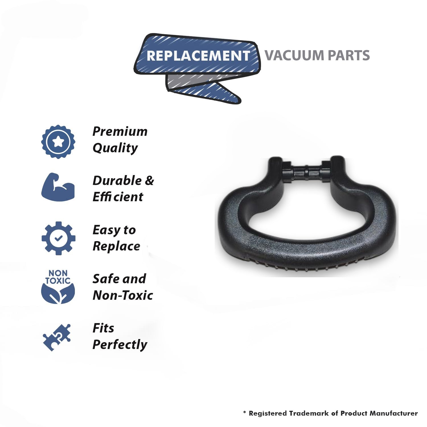 Topvacuumparts Replacement Part For Oreck Vacuum Cleaner Rear Carry Handle # compare to part 430000947