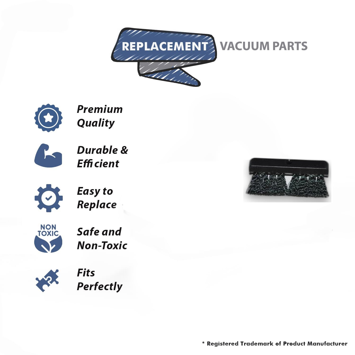 Topvacuumparts Replacement Part for Oreck All U2000 Series Upright Vacuum Cleaner Bottom Plate Corner Brush # Compare to Part 430000961