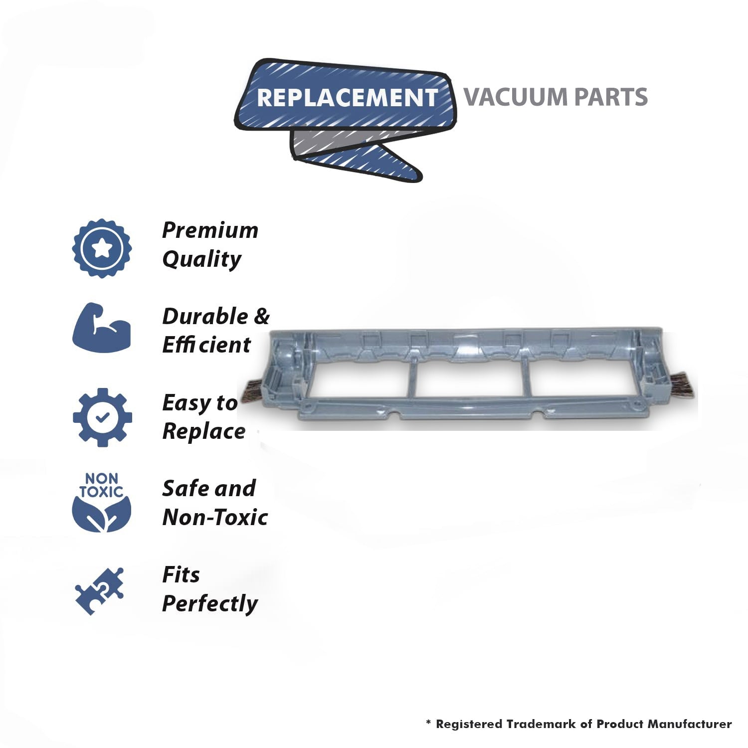 Topvacuumparts Replacement Part For Oreck UK31600QPC, LW1500 Vacuum Cleaner Bottom Plate With Wheels And Edge Brush Squeegee not Included