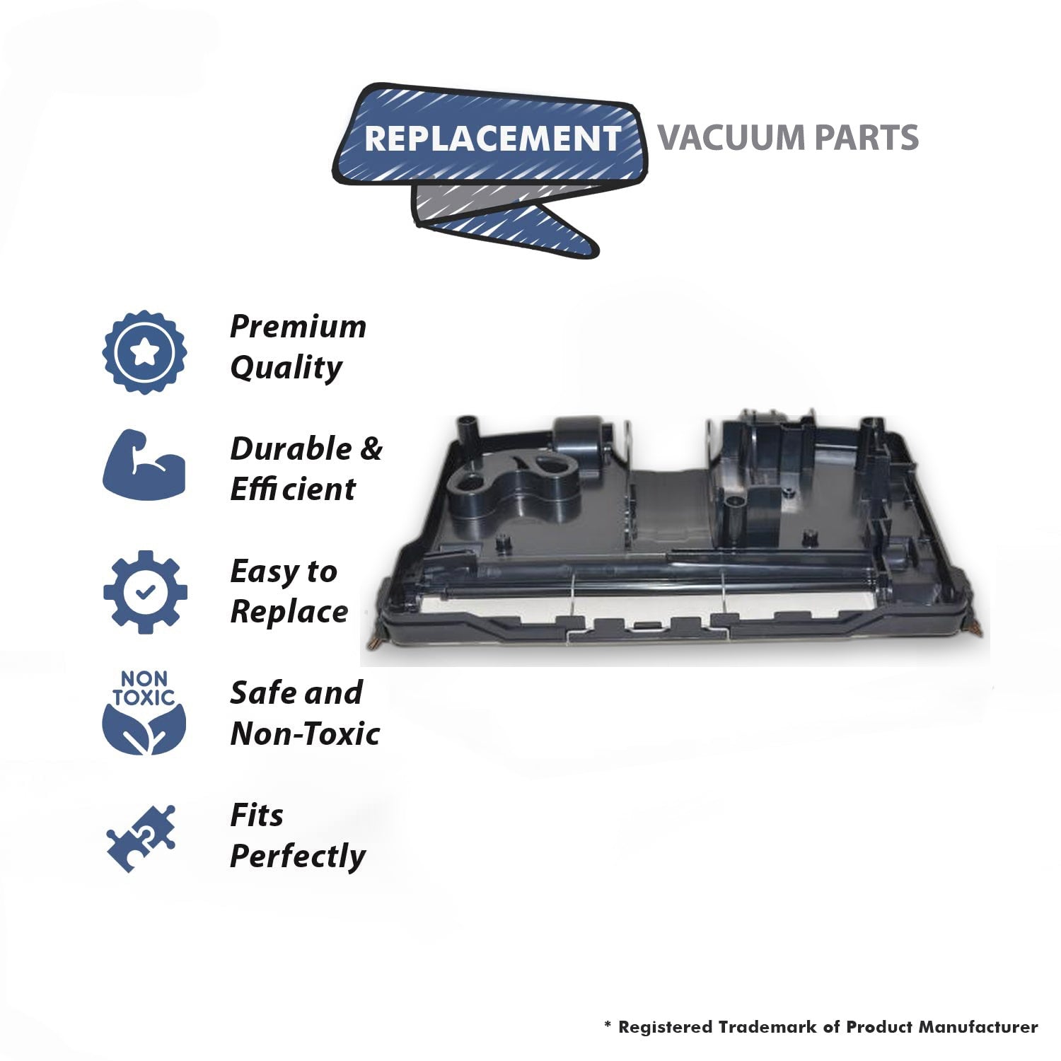 Topvacuumparts Replacement Part For Oreck Vacuum Cleaner Assy Pilot Bottom Plate # compare to part 09-79049-51