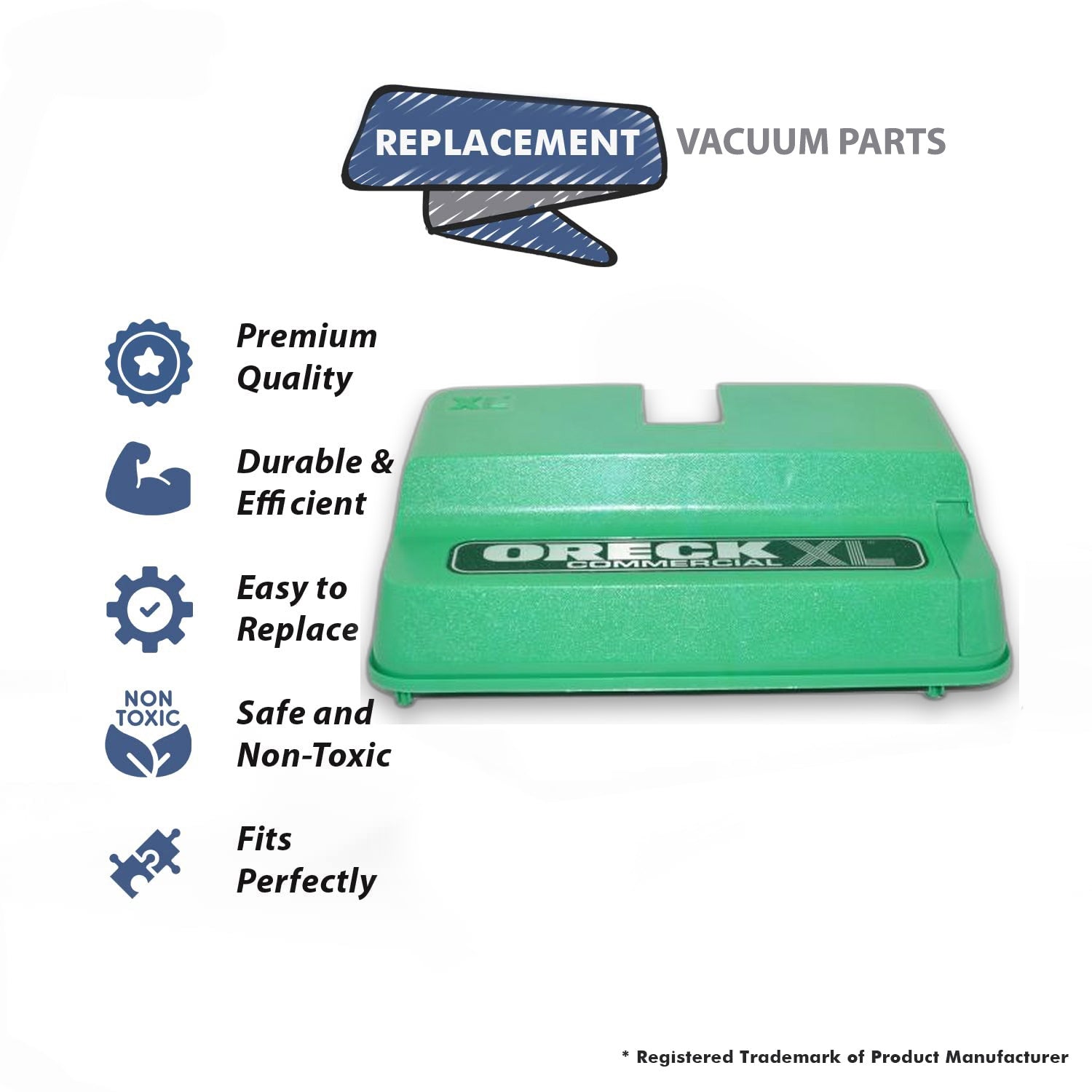 Topvacuumparts Replacement Part For Oreck XL2090RHM Upright Vacuum Cleaner Green Nozzle # compare to part 09-75430-17