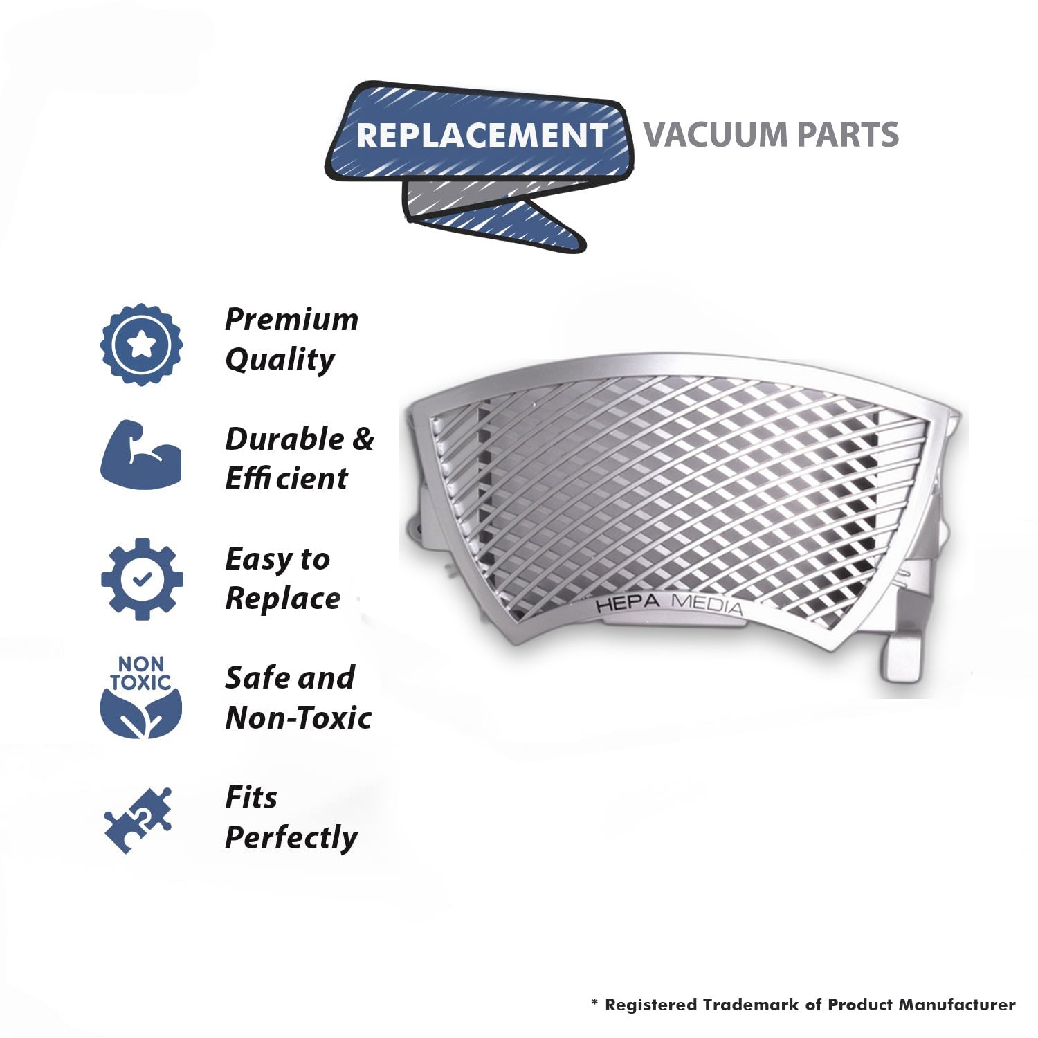 Topvacuumparts Replacement Part For Hoover Vacuum Cleaner Exhaust Filter Cover with Graphics # compare to part 59142028