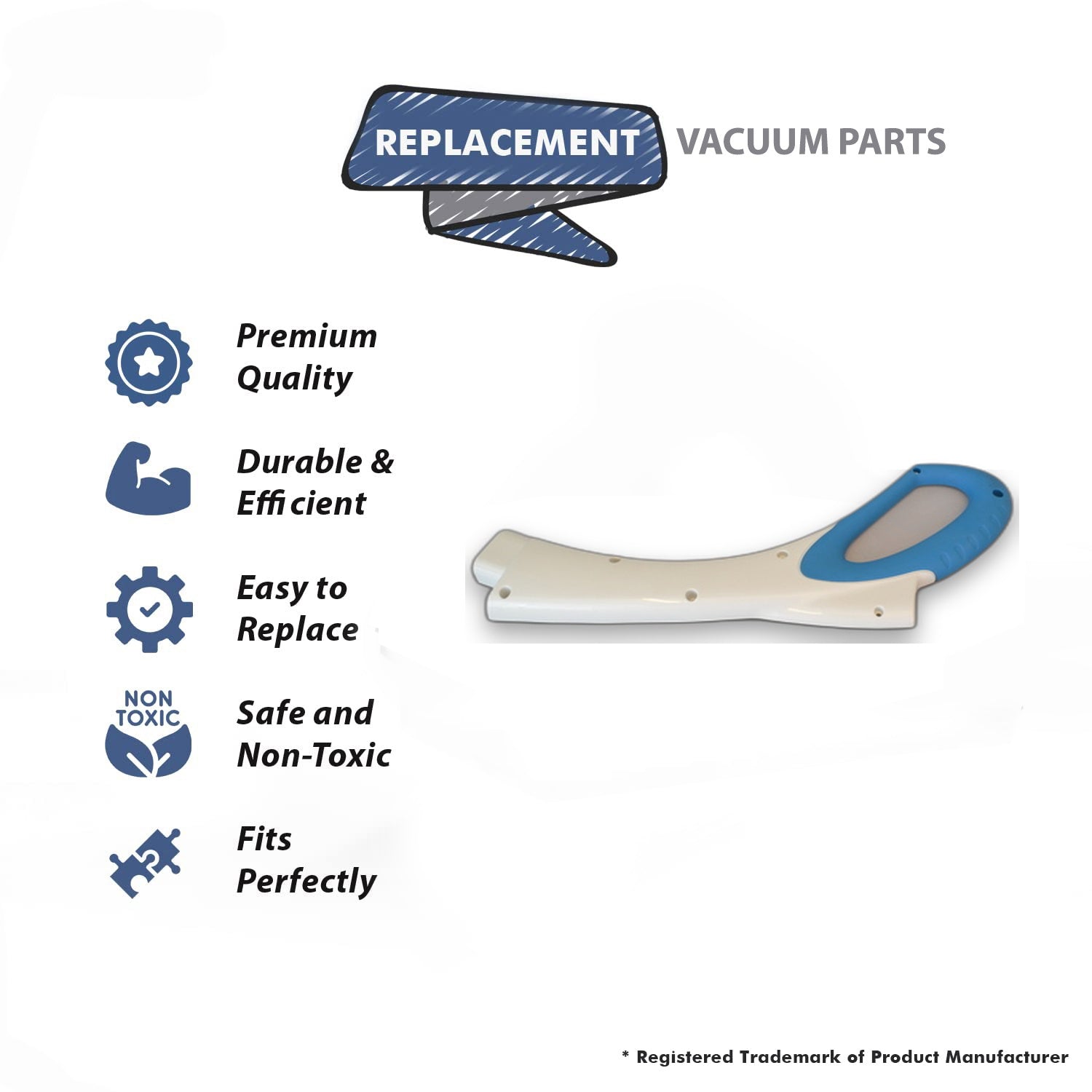 Topvacuumparts Replacement Part For Hoover Vacuum Cleaner Right Hand Blue Upper Handle # compare to part 59178565