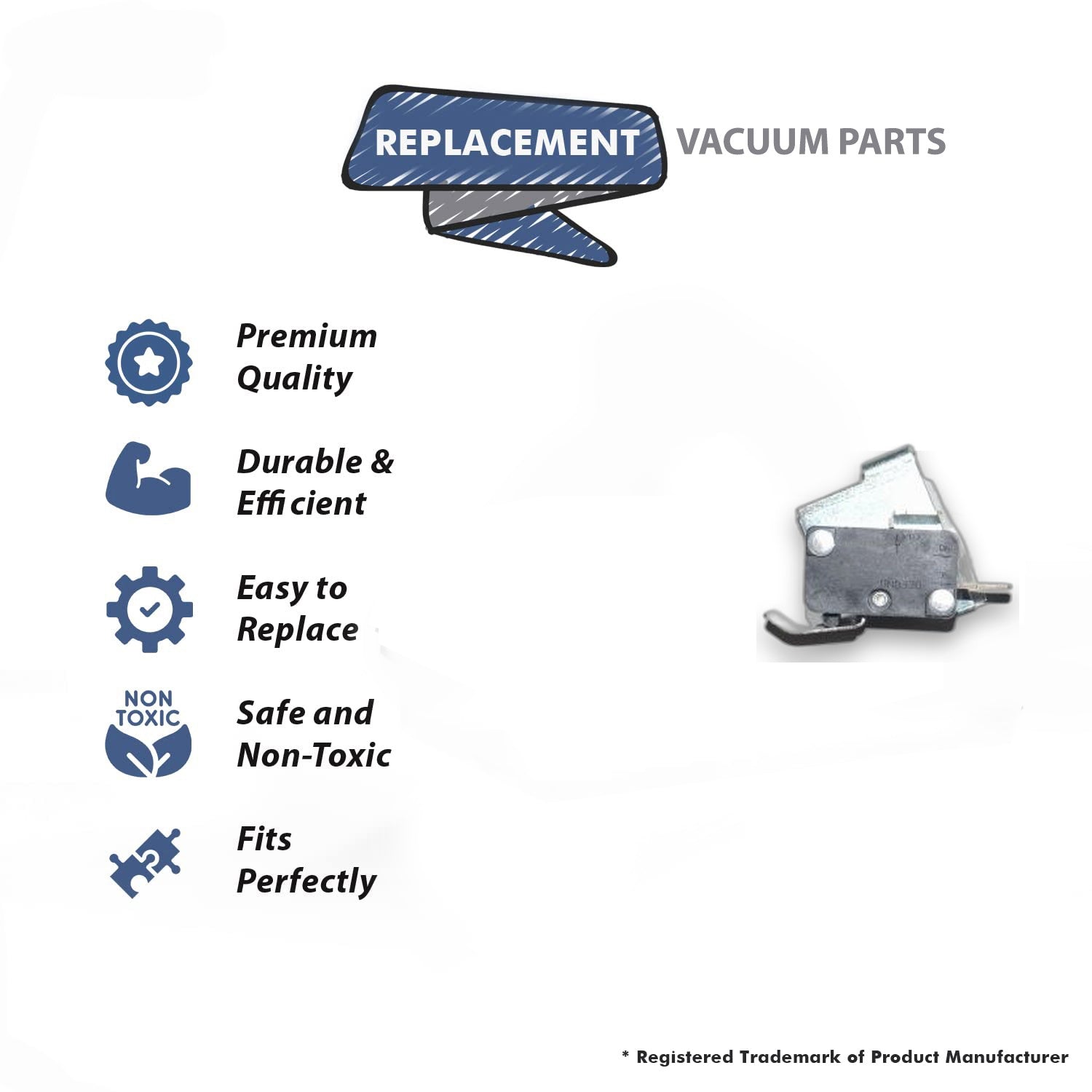 Topvacuumparts Replacement Part For Eureka Vacuum Micro Switch & Bracket Assembly # compare to part 593977