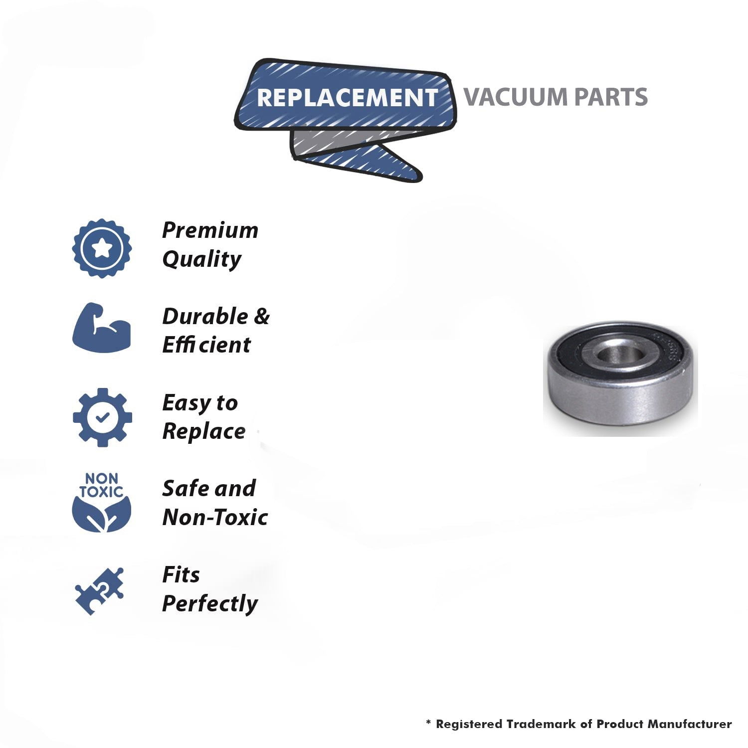 Topvacuumparts Replacement Part For Panasonic Upright Vacuum Cleaner Bearing # compare to part 60-3500-08