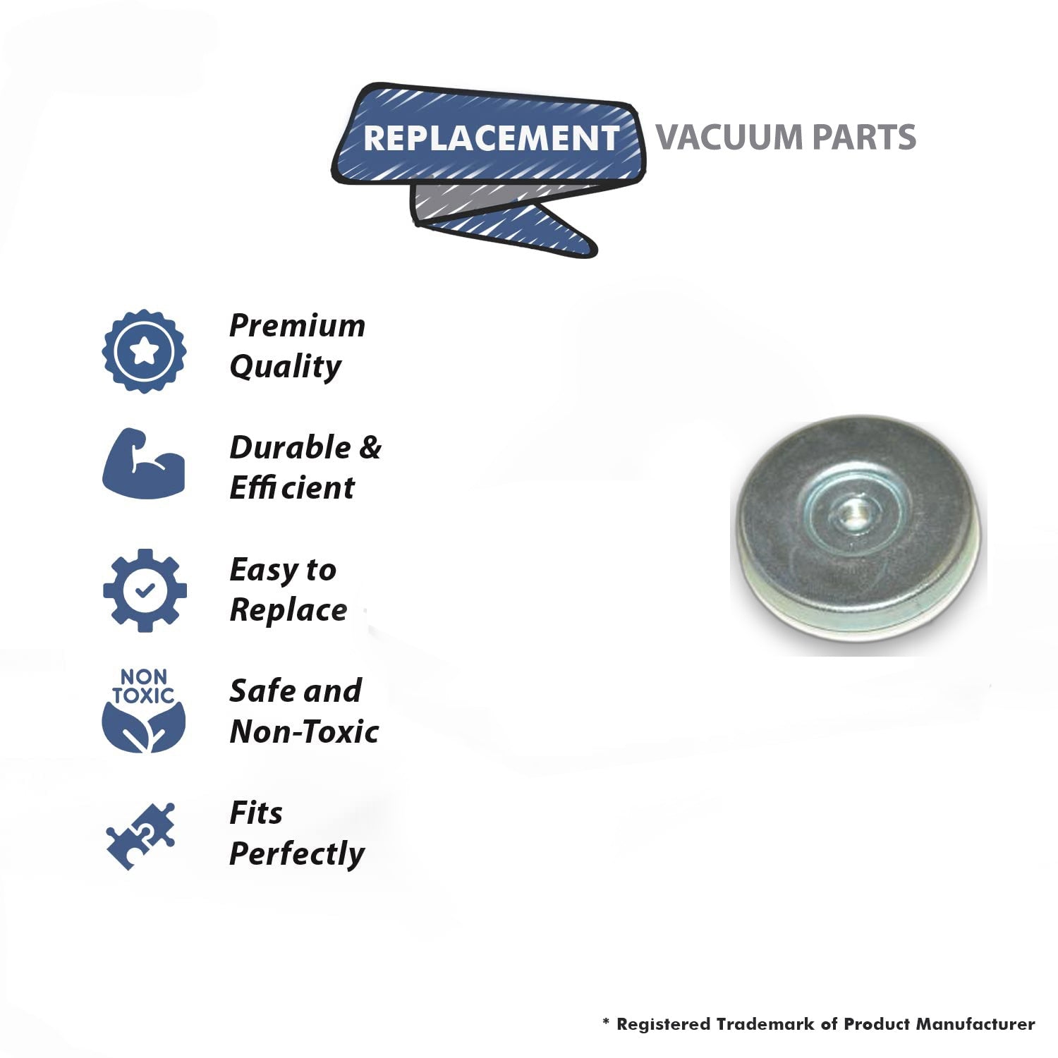 Topvacuumparts Replacement Part For Panasonic 661/5510 Vacuum Cleaner Metal End Cap for Agitator # compare to part AMC97S-F0Z00