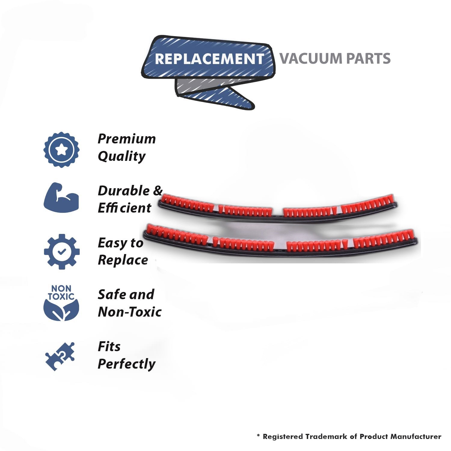 Topvacuumparts Replacement Part For Panasonic MC-5501 Upright Vacuum Cleaner Agitator Brush 2 Pack # compare to part AC78RTEZ00
