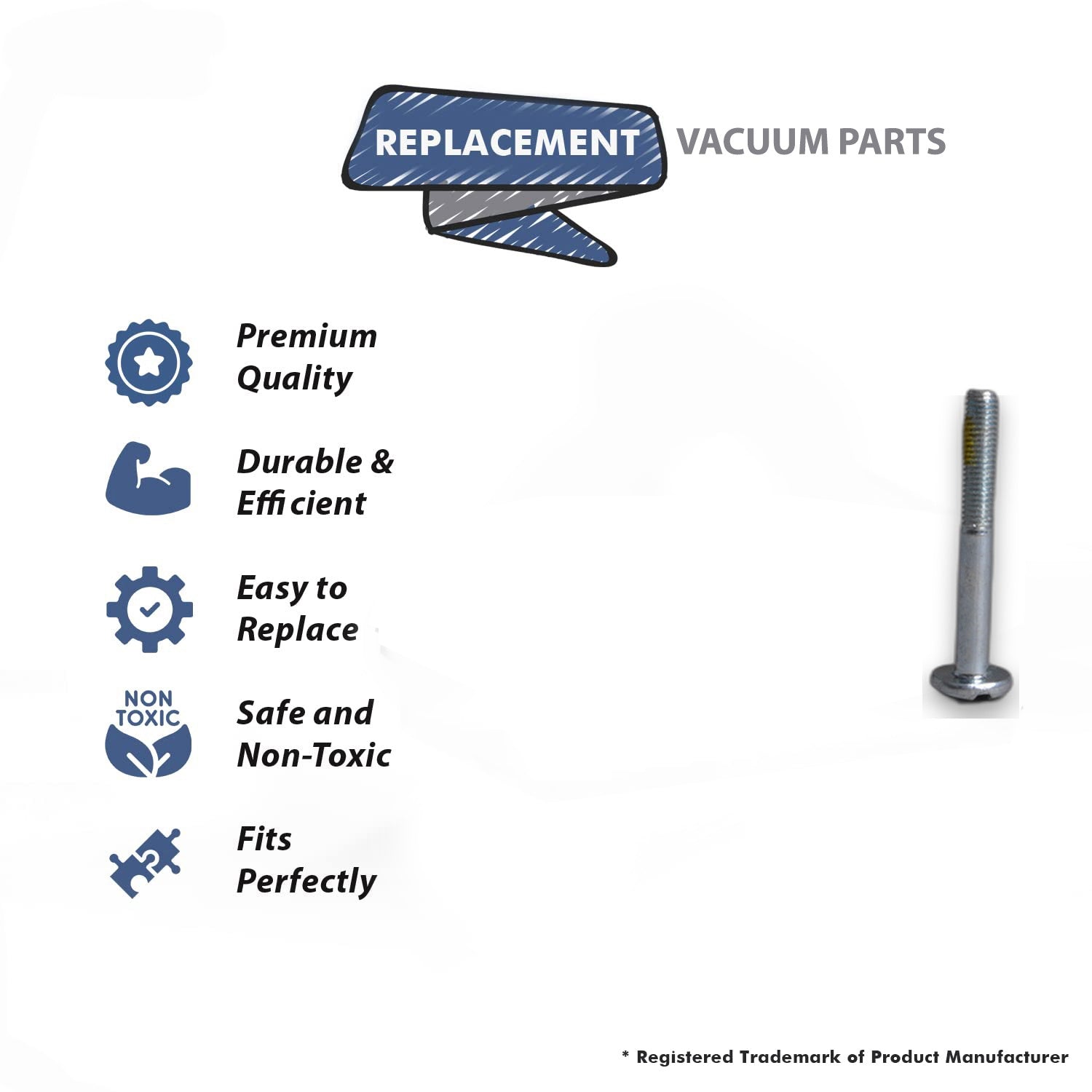 Topvacuumparts Replacement Part For Panasonic Vacuum Cleaner Series 6200 handal Screw 10PK for Model MC V6405 00# compare to part AMC73B V30
